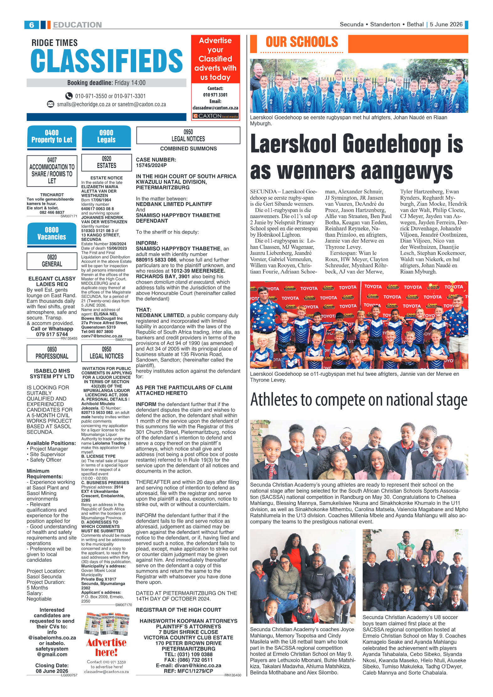 Ridge Times 5 June 2026 page 6