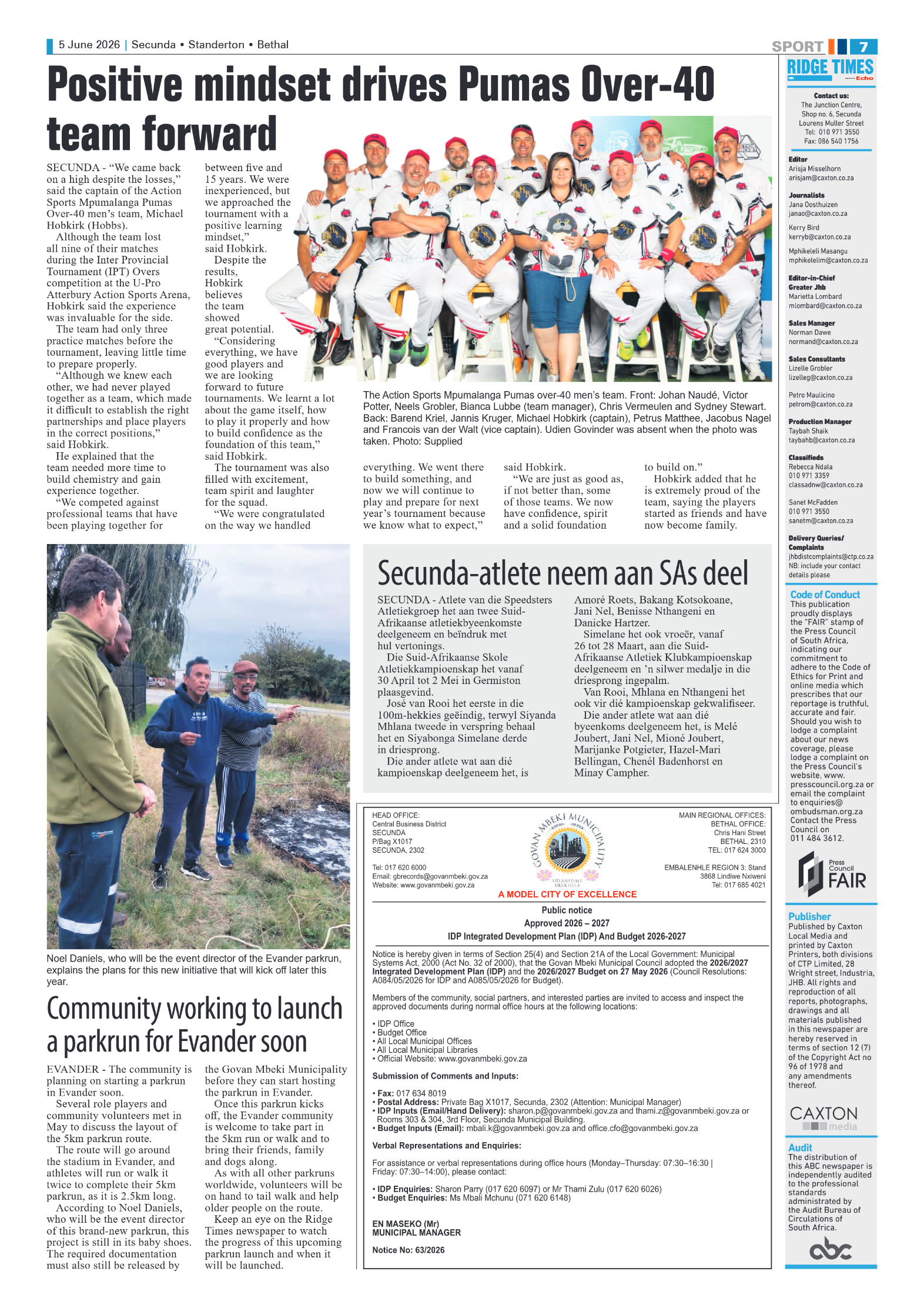 Ridge Times 5 June 2026 page 7