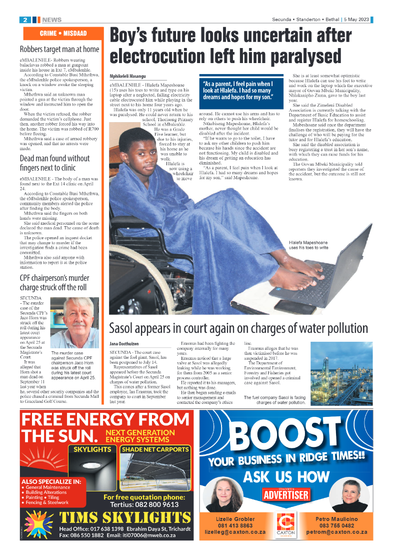 Ridge Times 5 May 2023 page 2