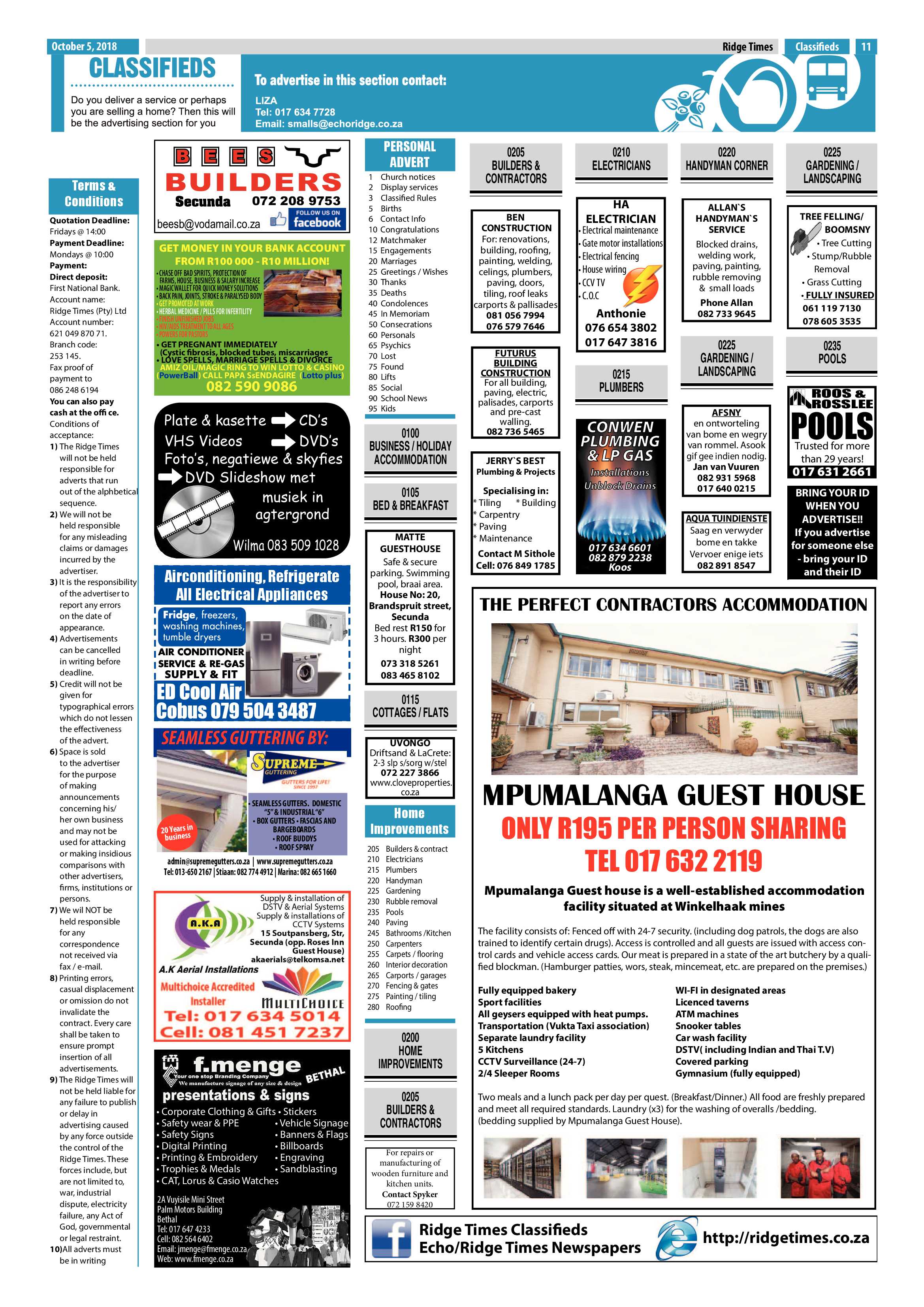 Ridge Times 5 October 2018 page 11
