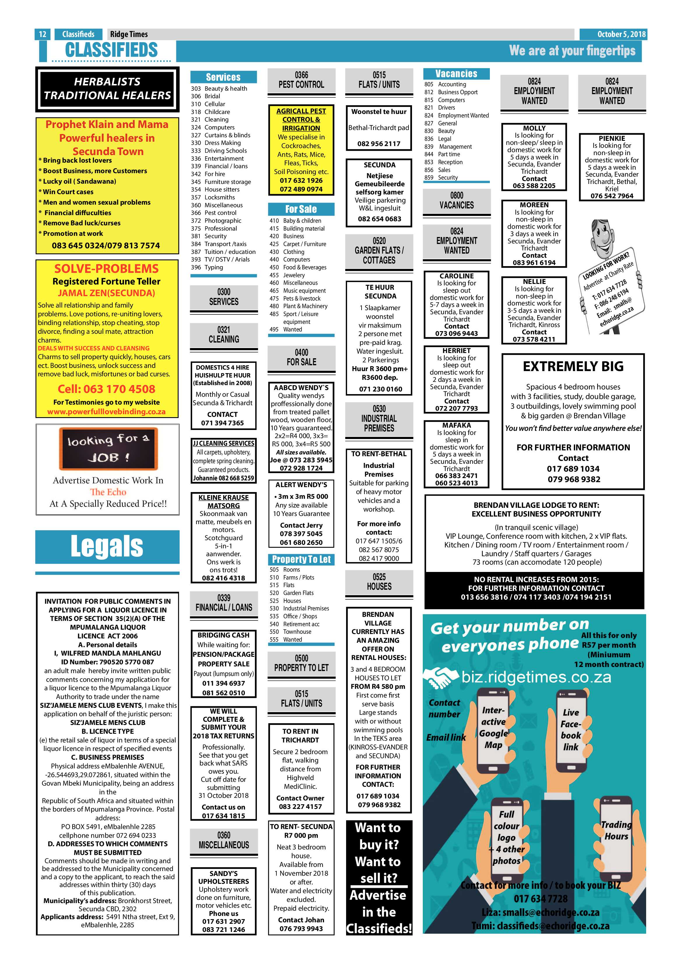 Ridge Times 5 October 2018 page 12