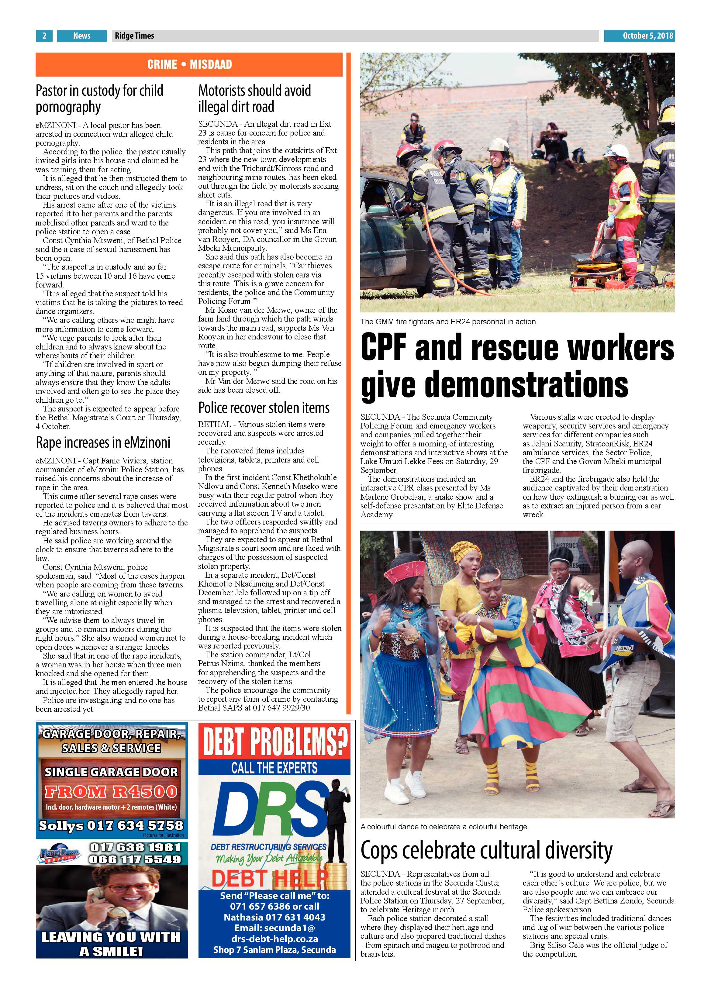 Ridge Times 5 October 2018 page 2