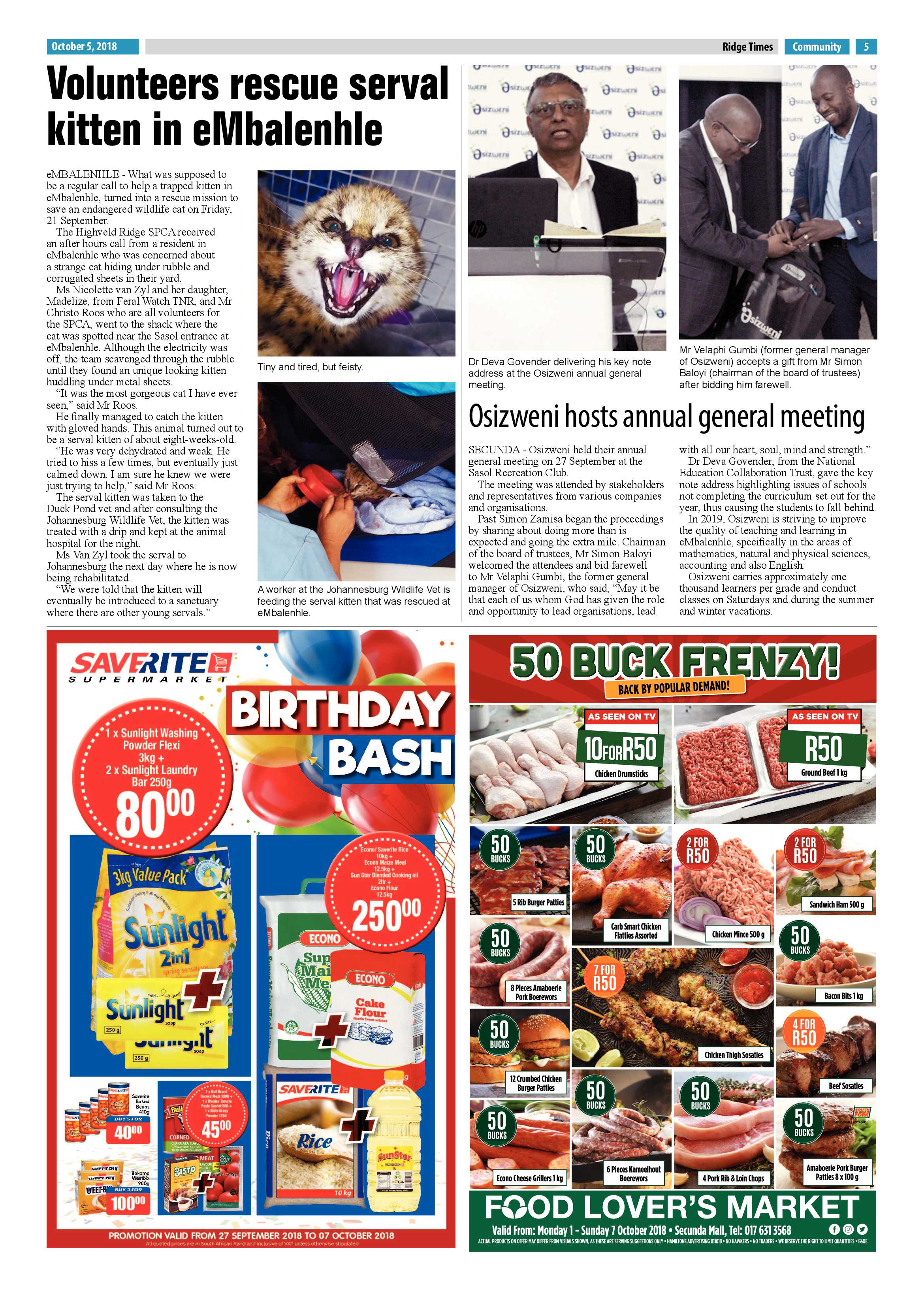 Ridge Times 5 October 2018 page 5
