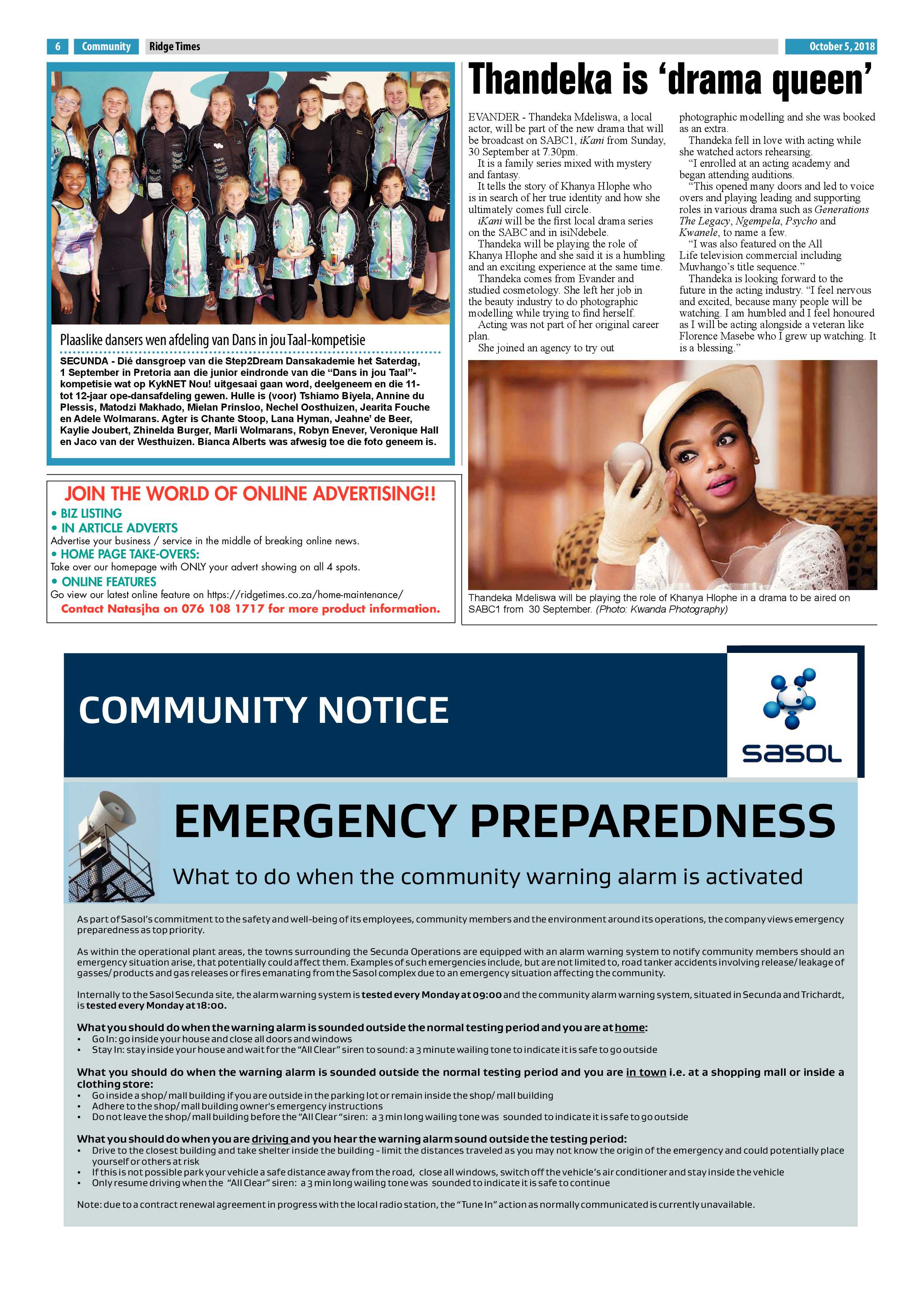 Ridge Times 5 October 2018 page 6
