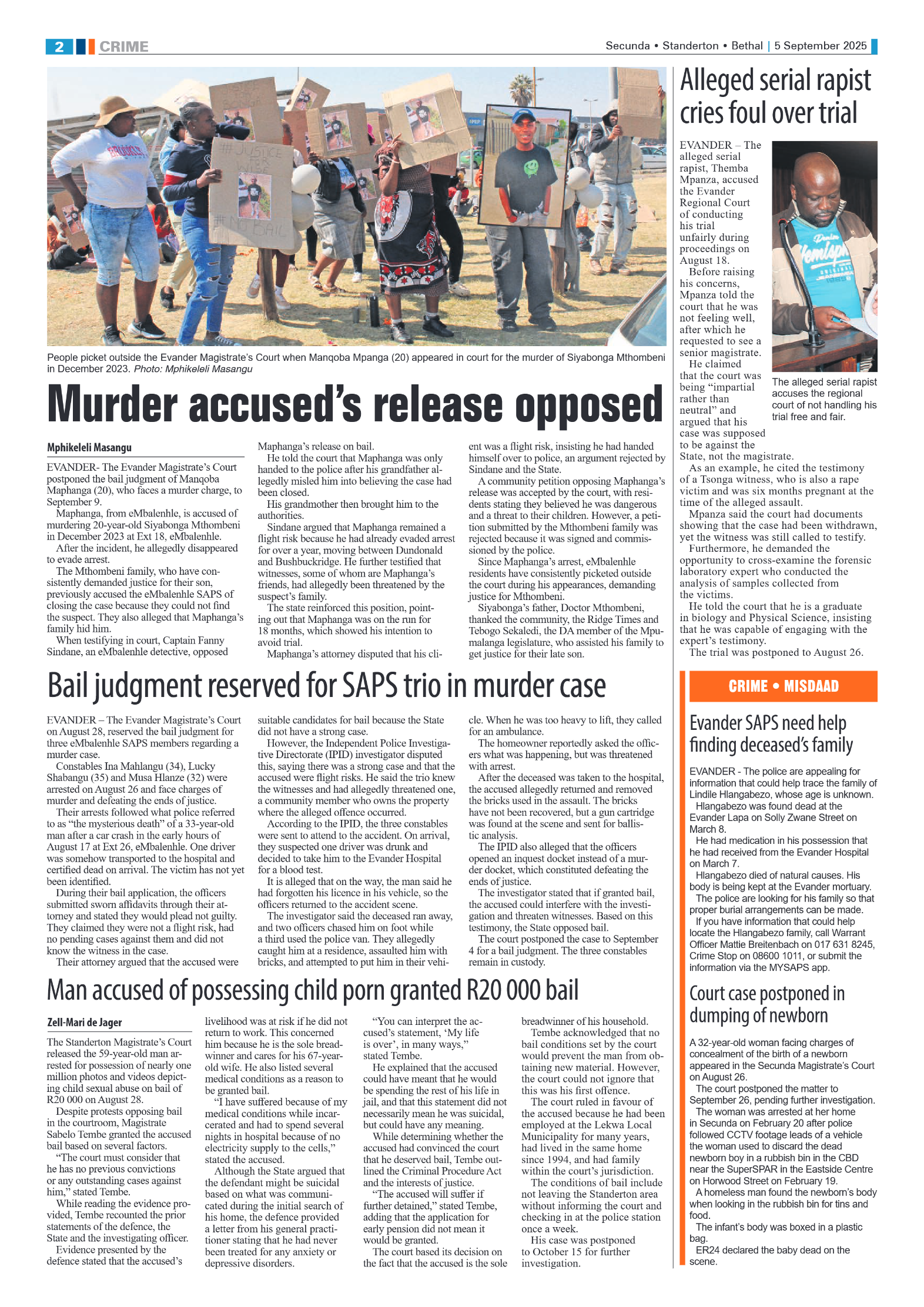 Ridge Times 5 September 2025 page 2
