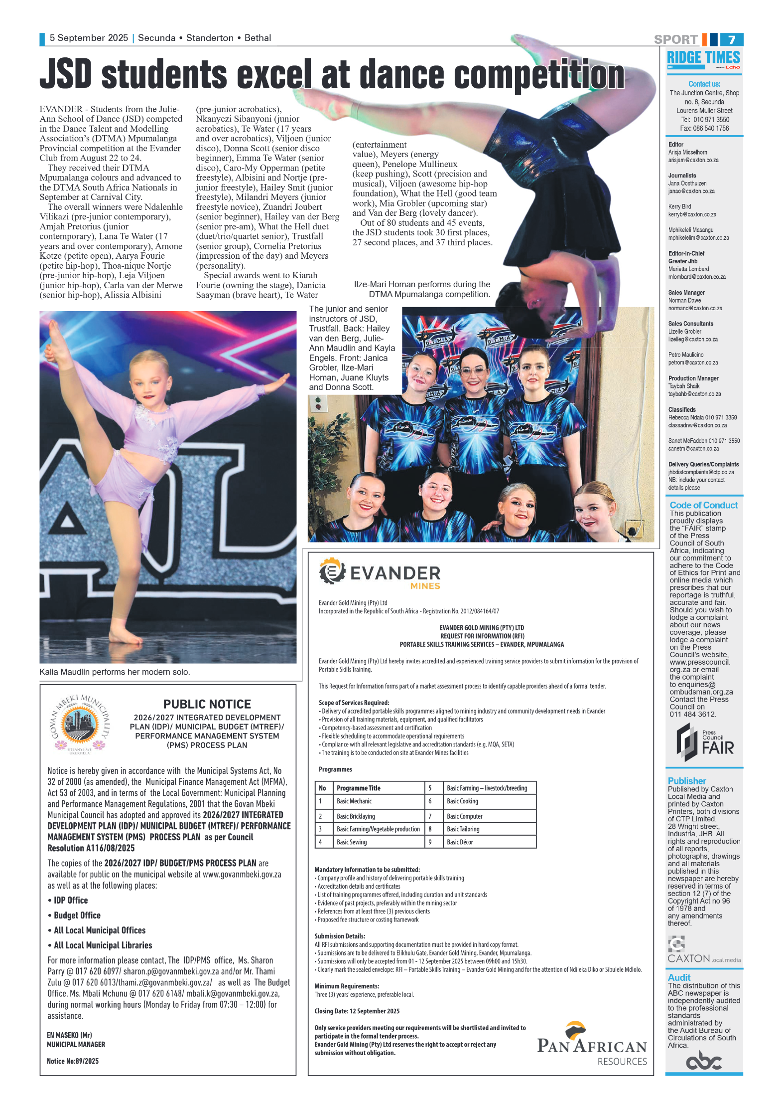 Ridge Times 5 September 2025 page 7