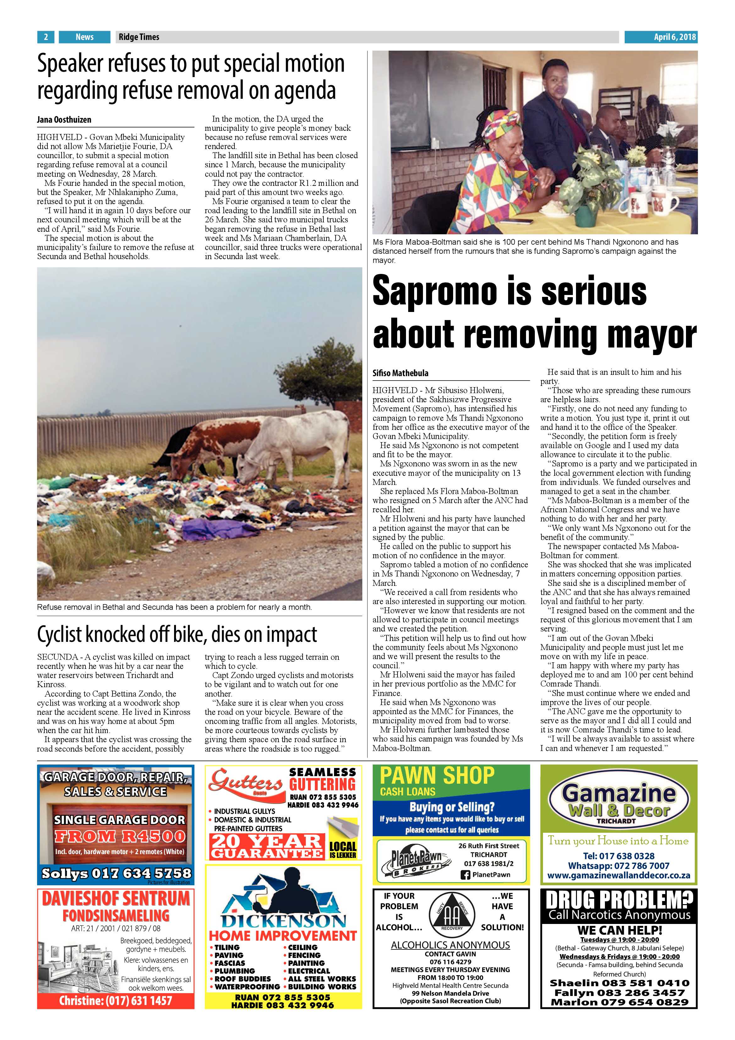 Ridge Times 6 April 2018 page 2