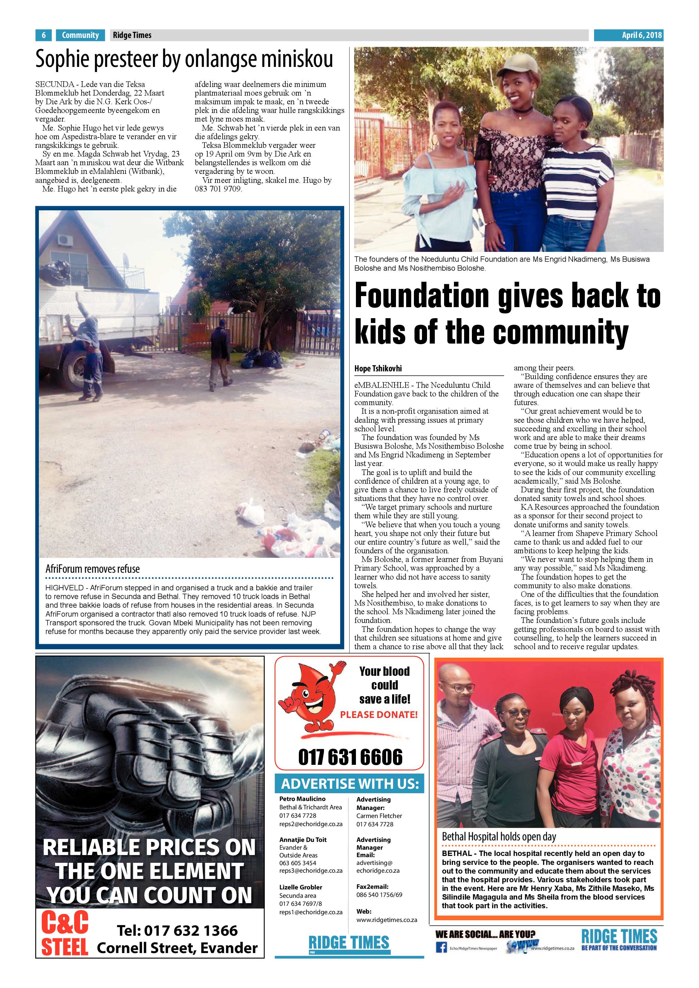 Ridge Times 6 April 2018 page 6