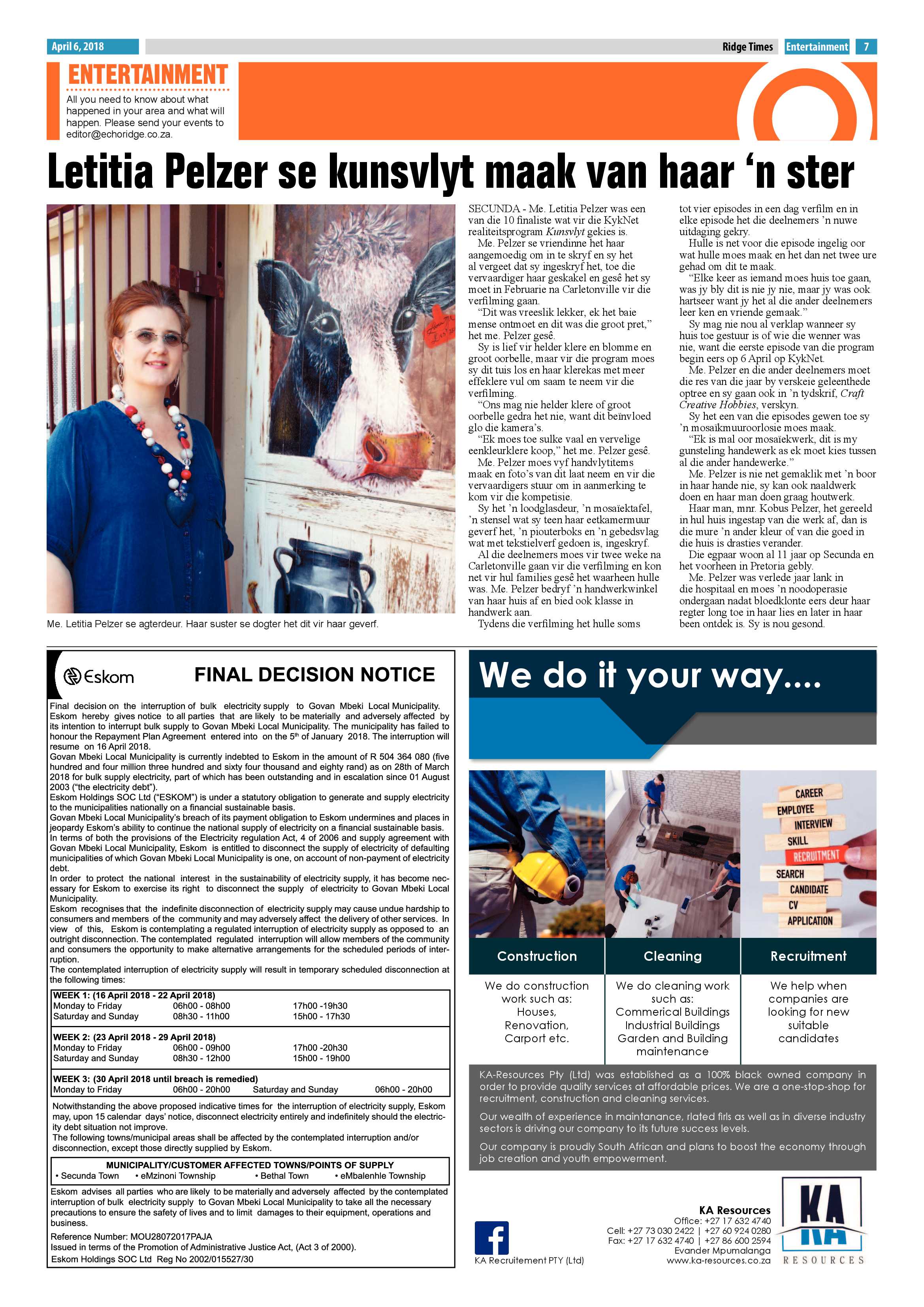 Ridge Times 6 April 2018 page 7