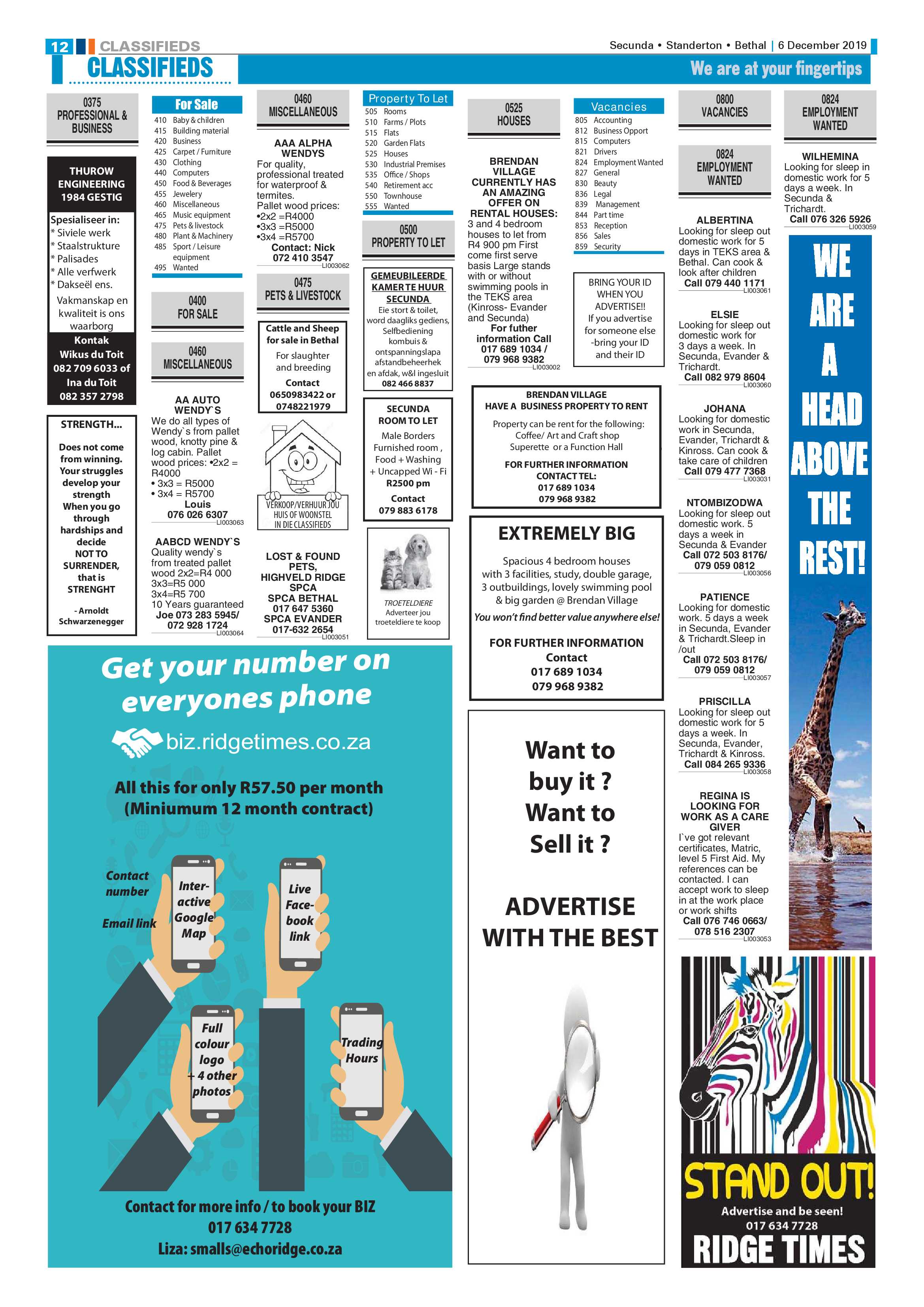 Ridge Times 6 December 2019 page 12