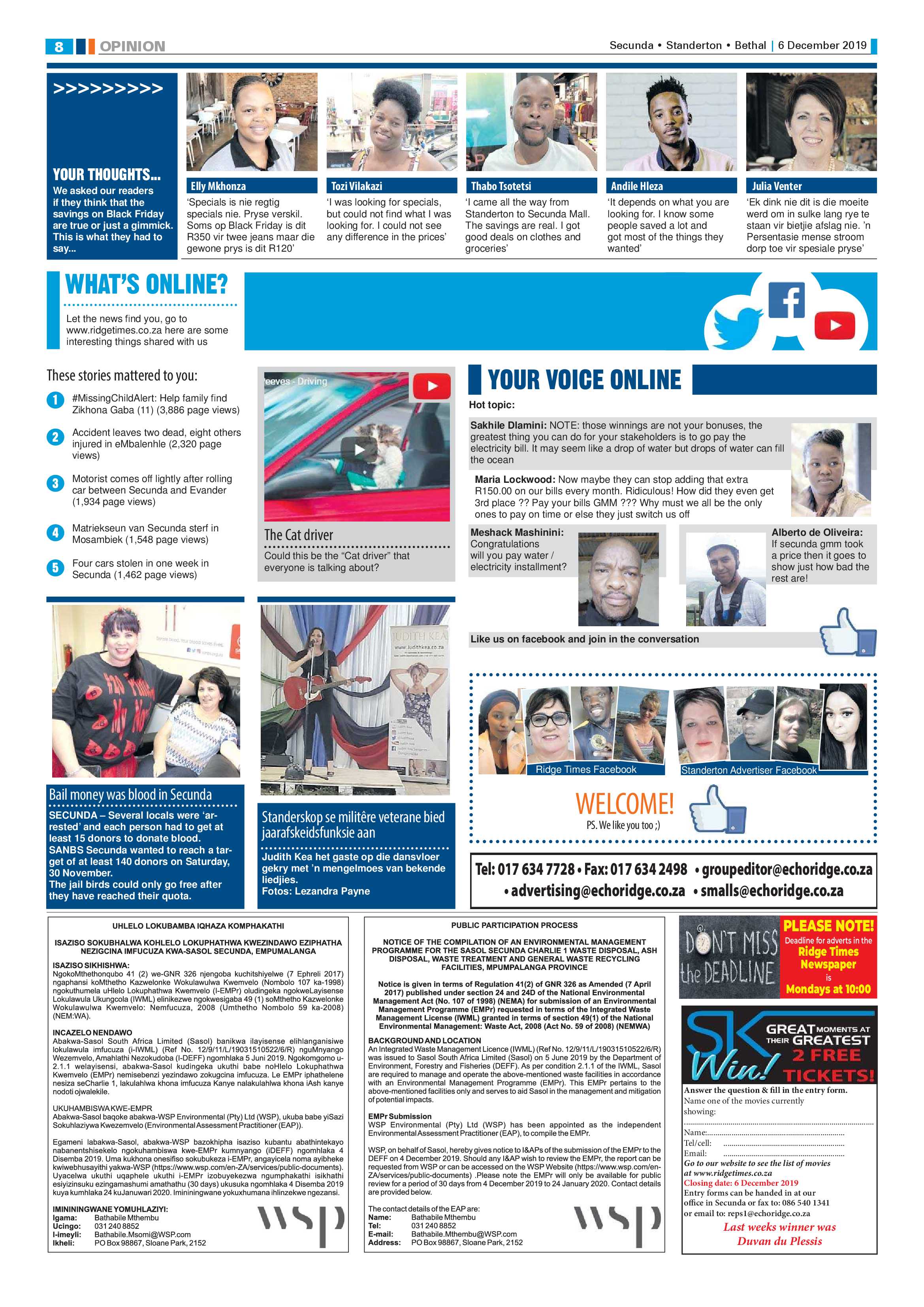 Ridge Times 6 December 2019 page 8