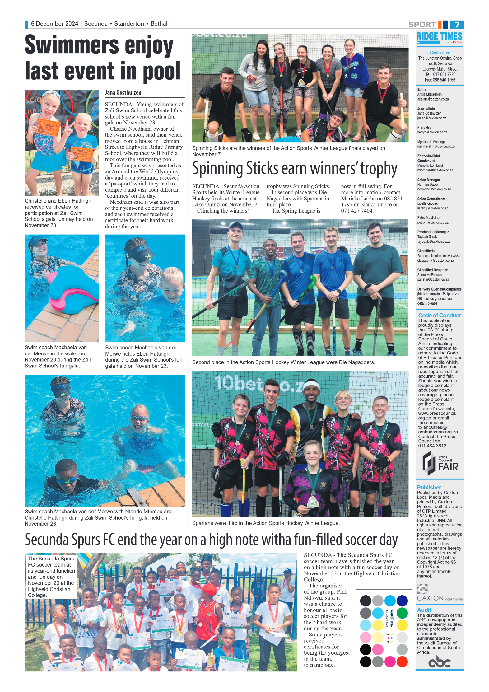 Ridge Times 6 December 2024 page 7