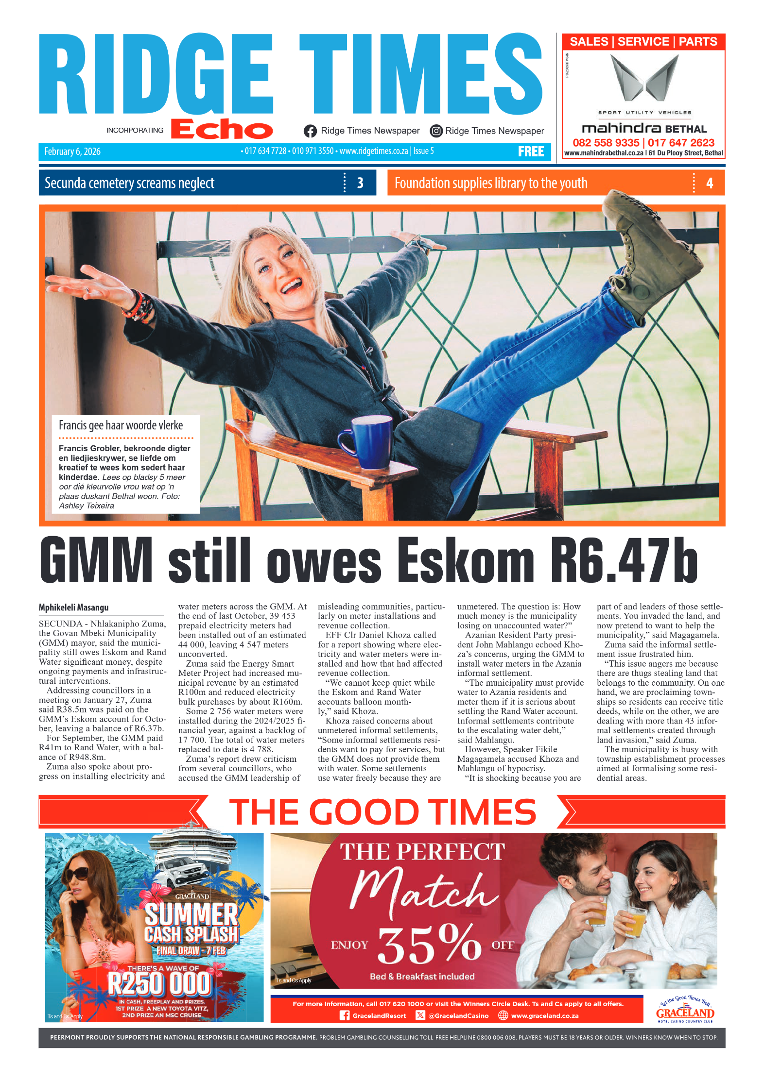 Ridge Times 6 February 2026 page 1