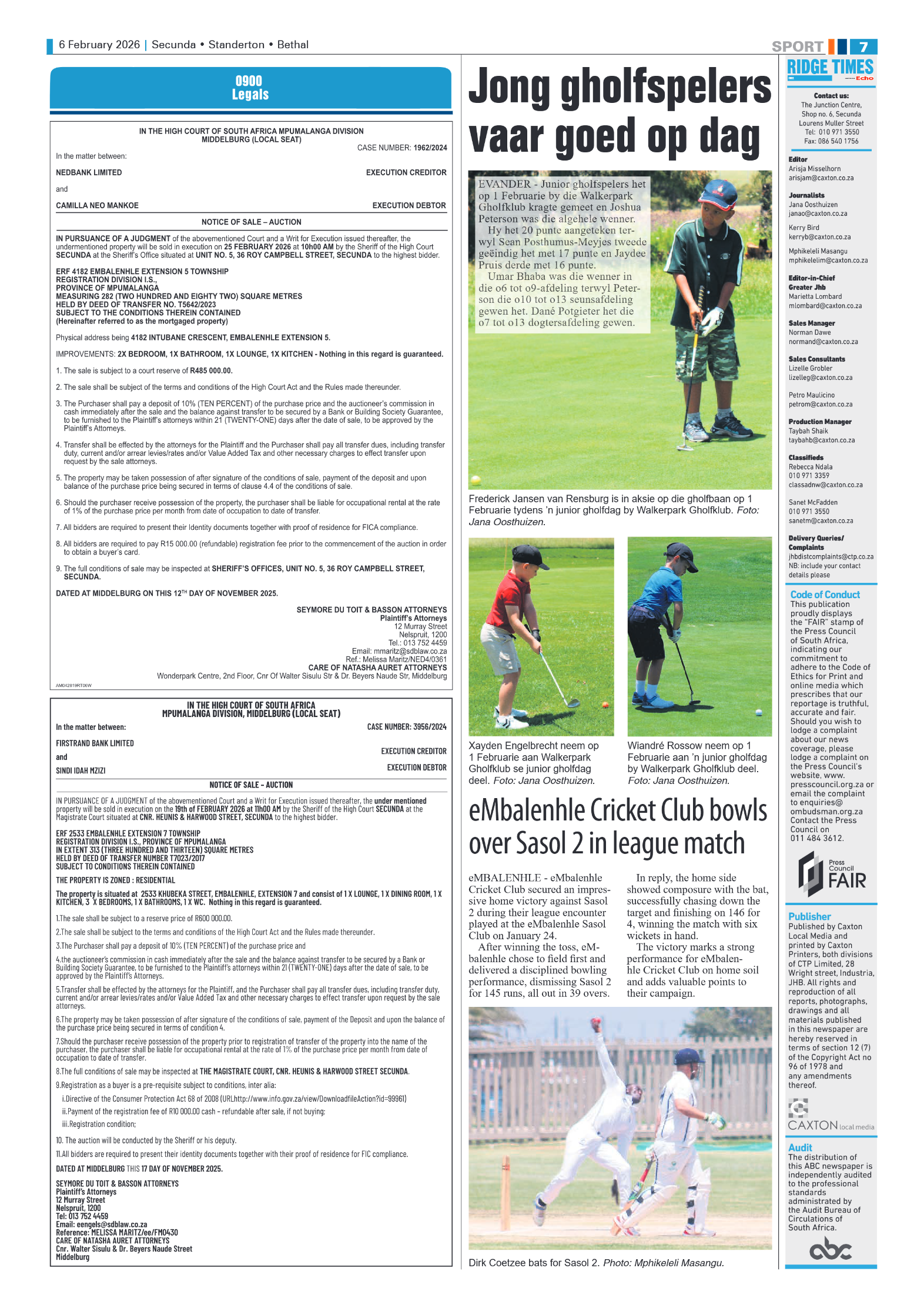 Ridge Times 6 February 2026 page 7