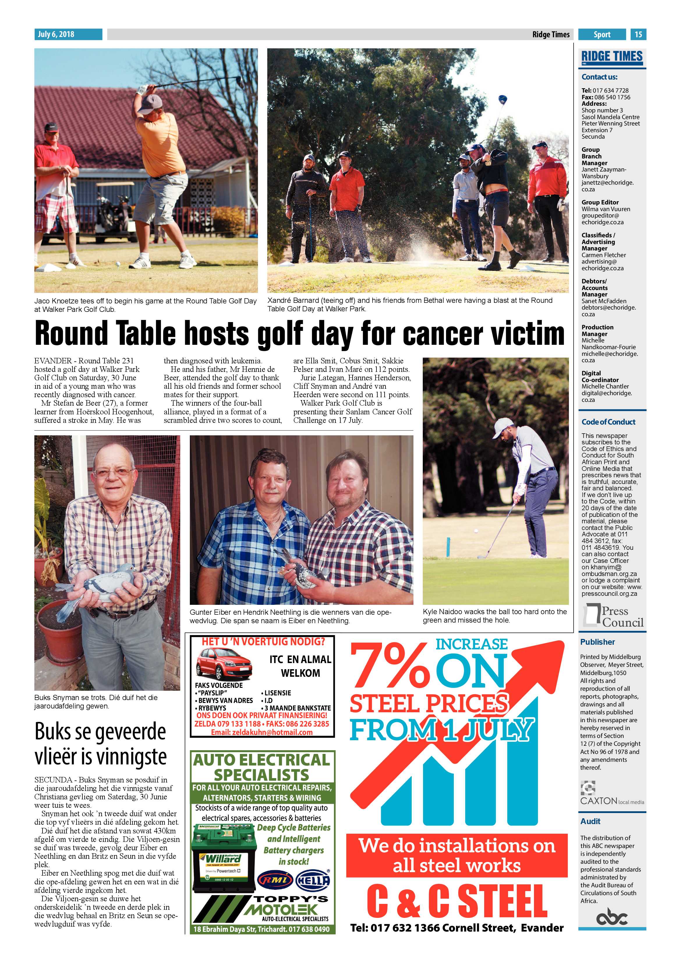 Ridge Times 6 July 2018 page 15