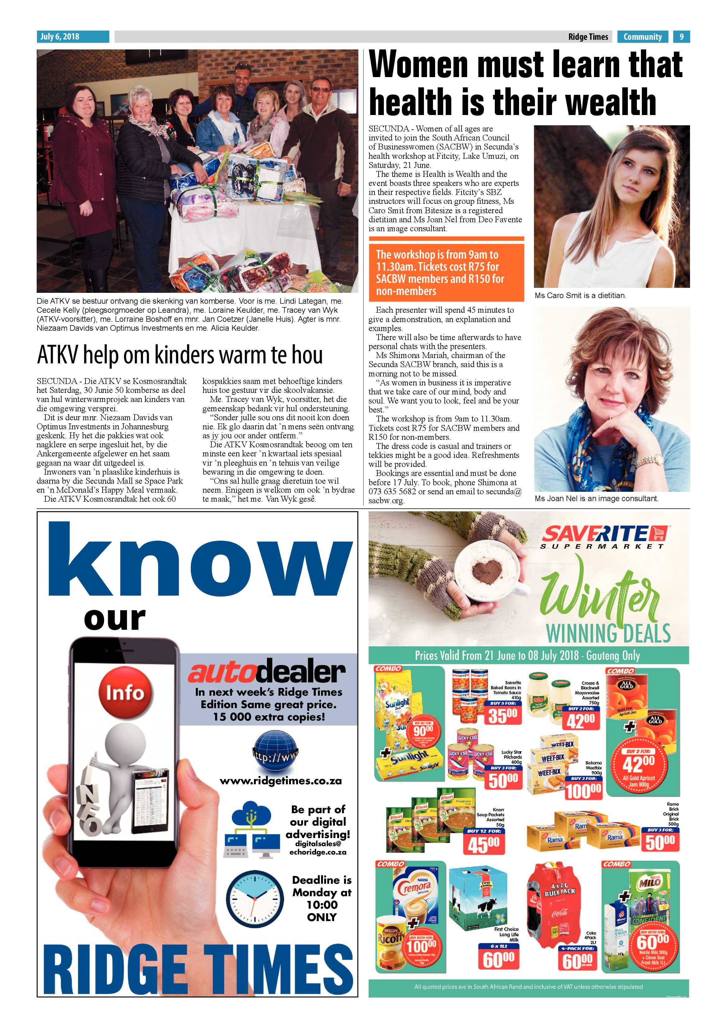 Ridge Times 6 July 2018 page 9