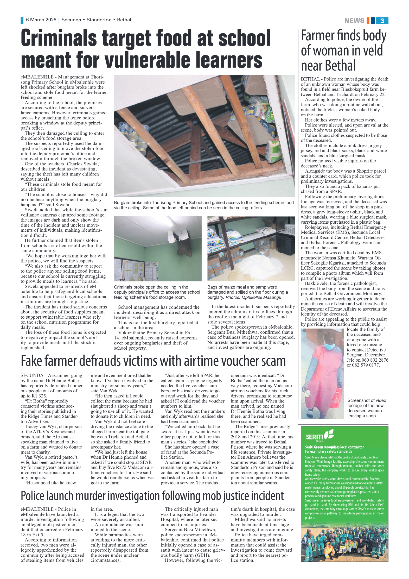 Ridge Times 6 March 2026 page 3