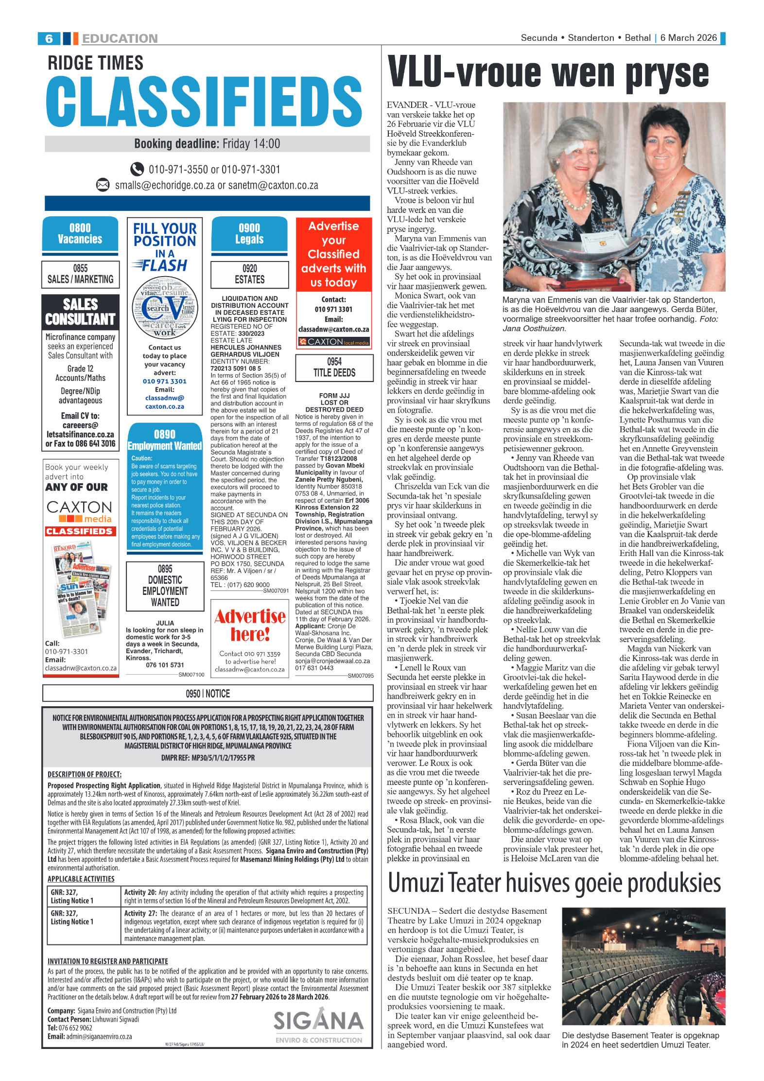 Ridge Times 6 March 2026 page 6