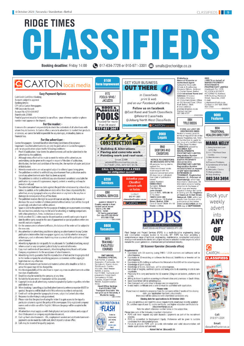 Ridge Times 6 October 2023 page 9
