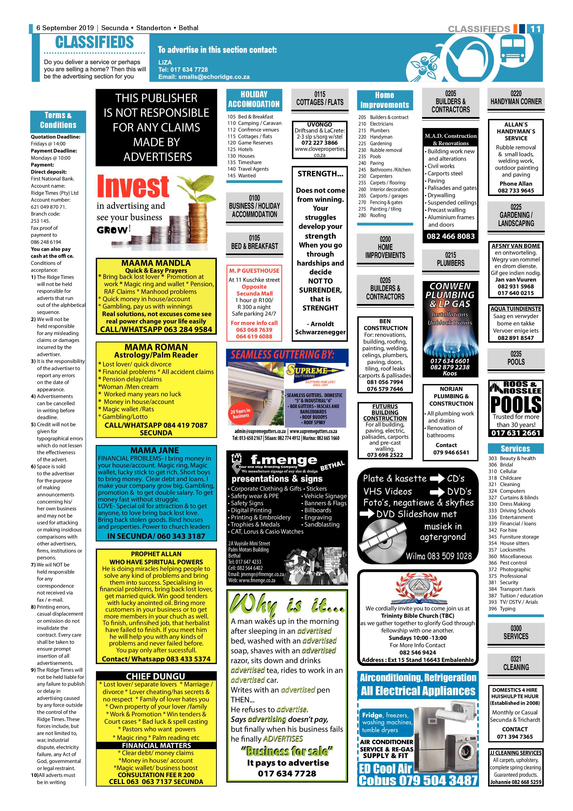 Ridge Times 6 September 2019 page 11