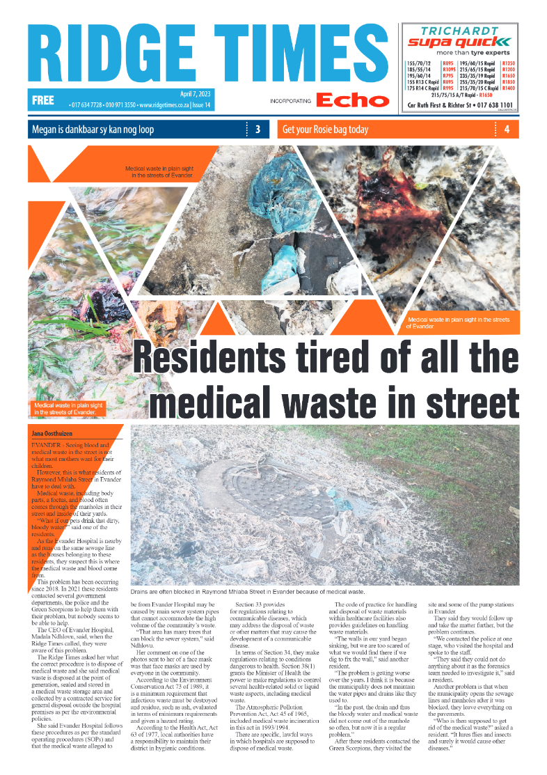 Ridge Times 7 April 2023 page 1