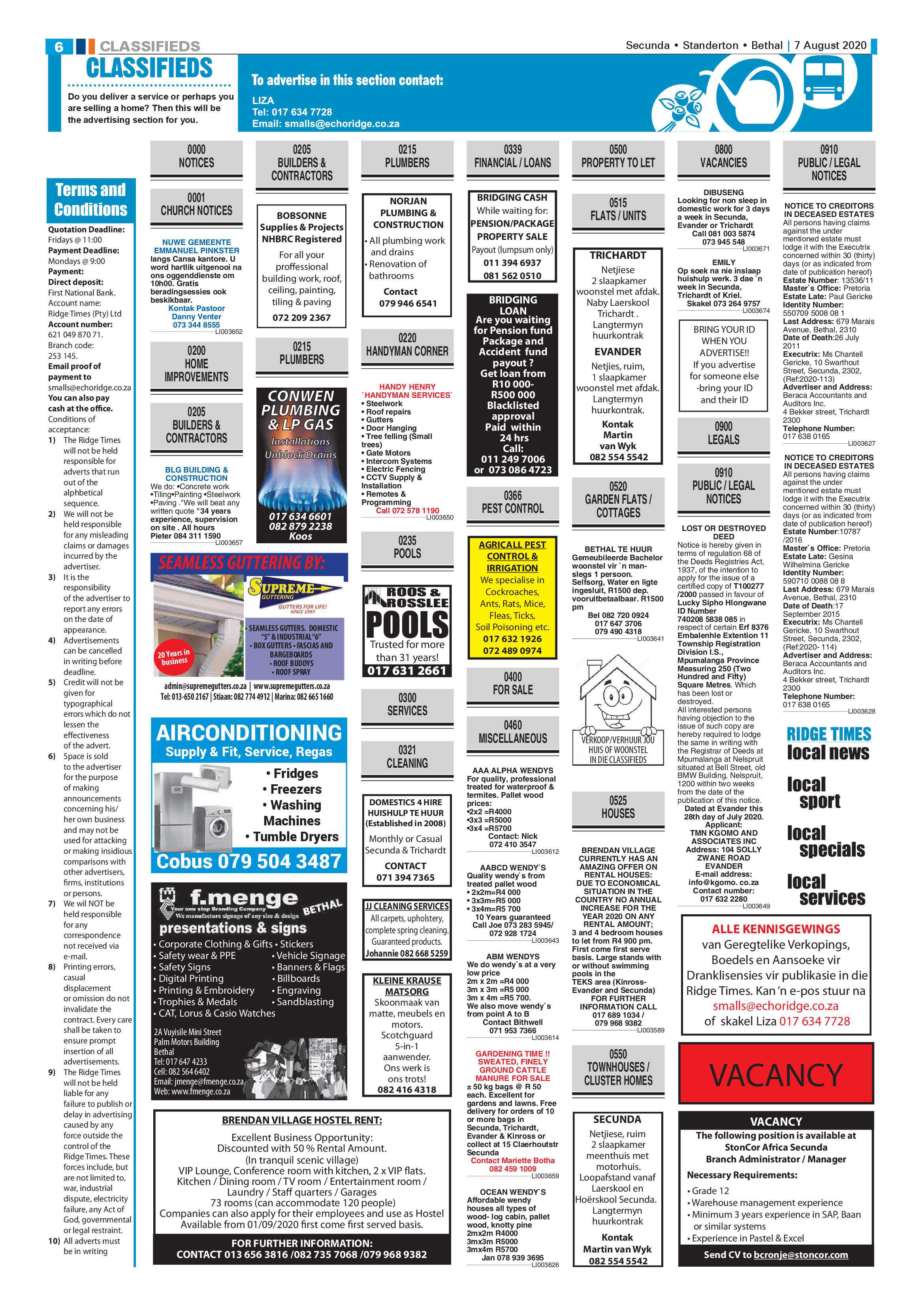 Ridge Times 7 August 2020 page 6