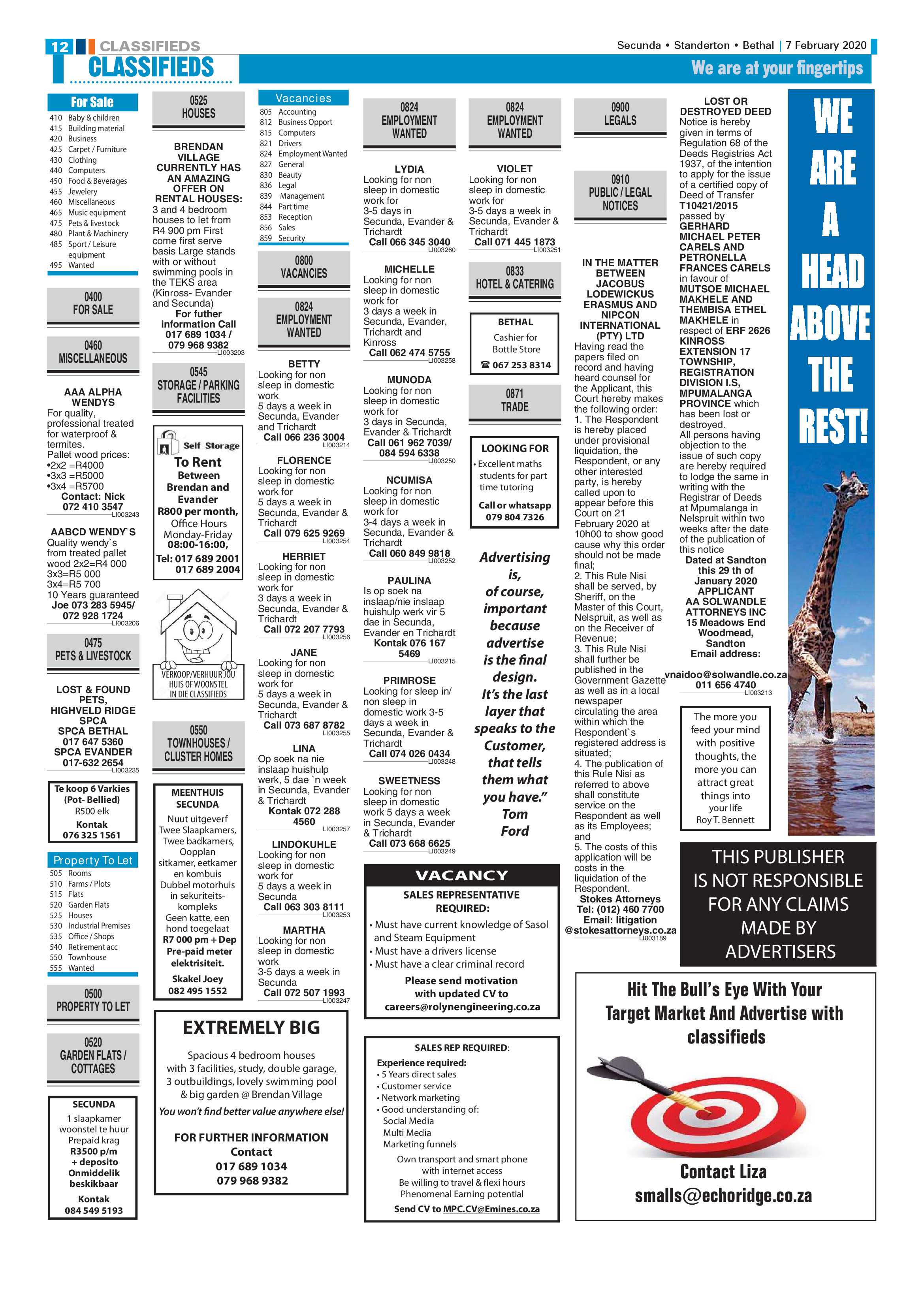 Ridge Times 7 February 2020 page 12