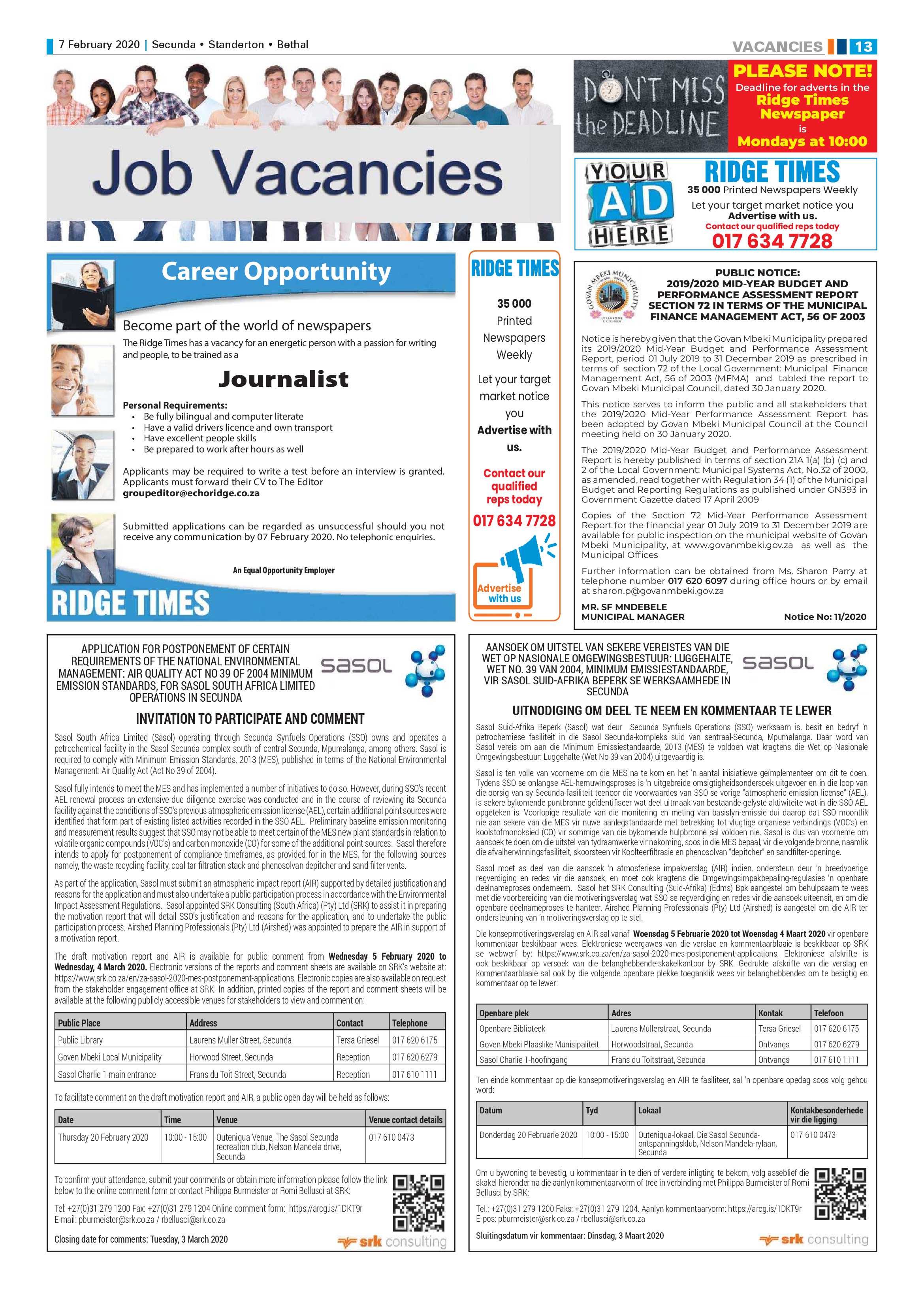 Ridge Times 7 February 2020 page 13