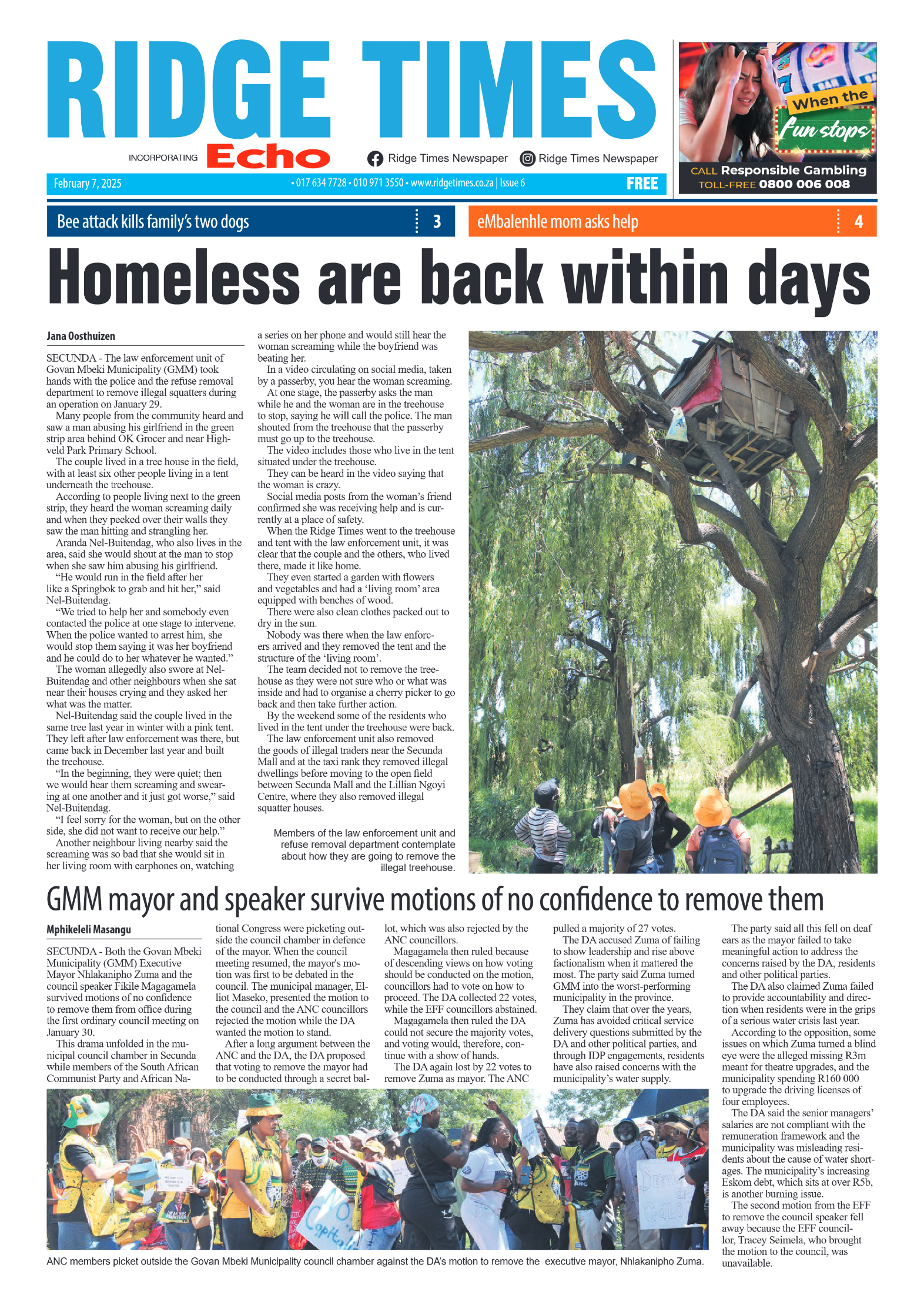 Ridge Times 7 February 2025 page 1