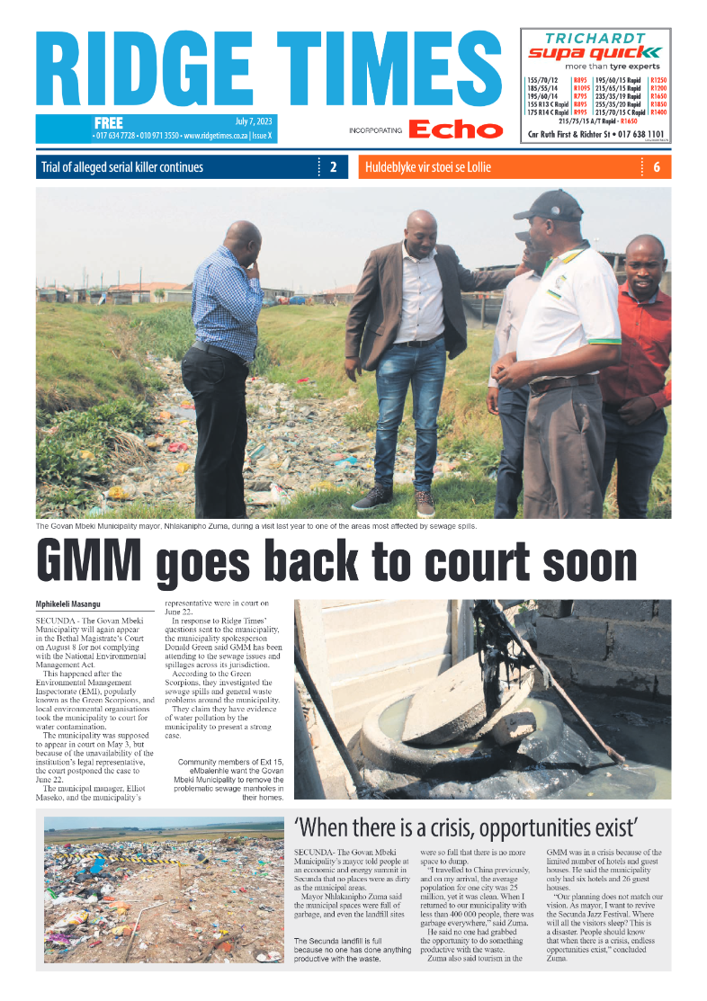 Ridge Times 7 July 2023 page 1