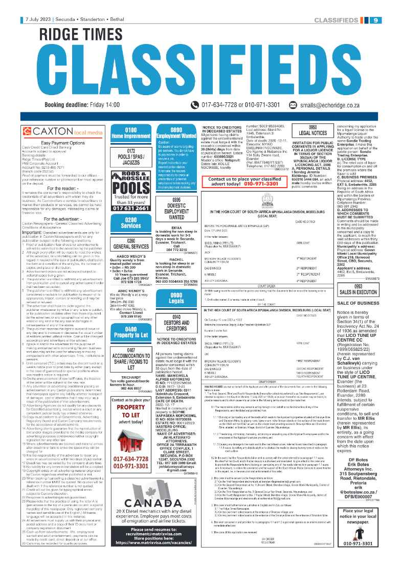 Ridge Times 7 July 2023 page 9