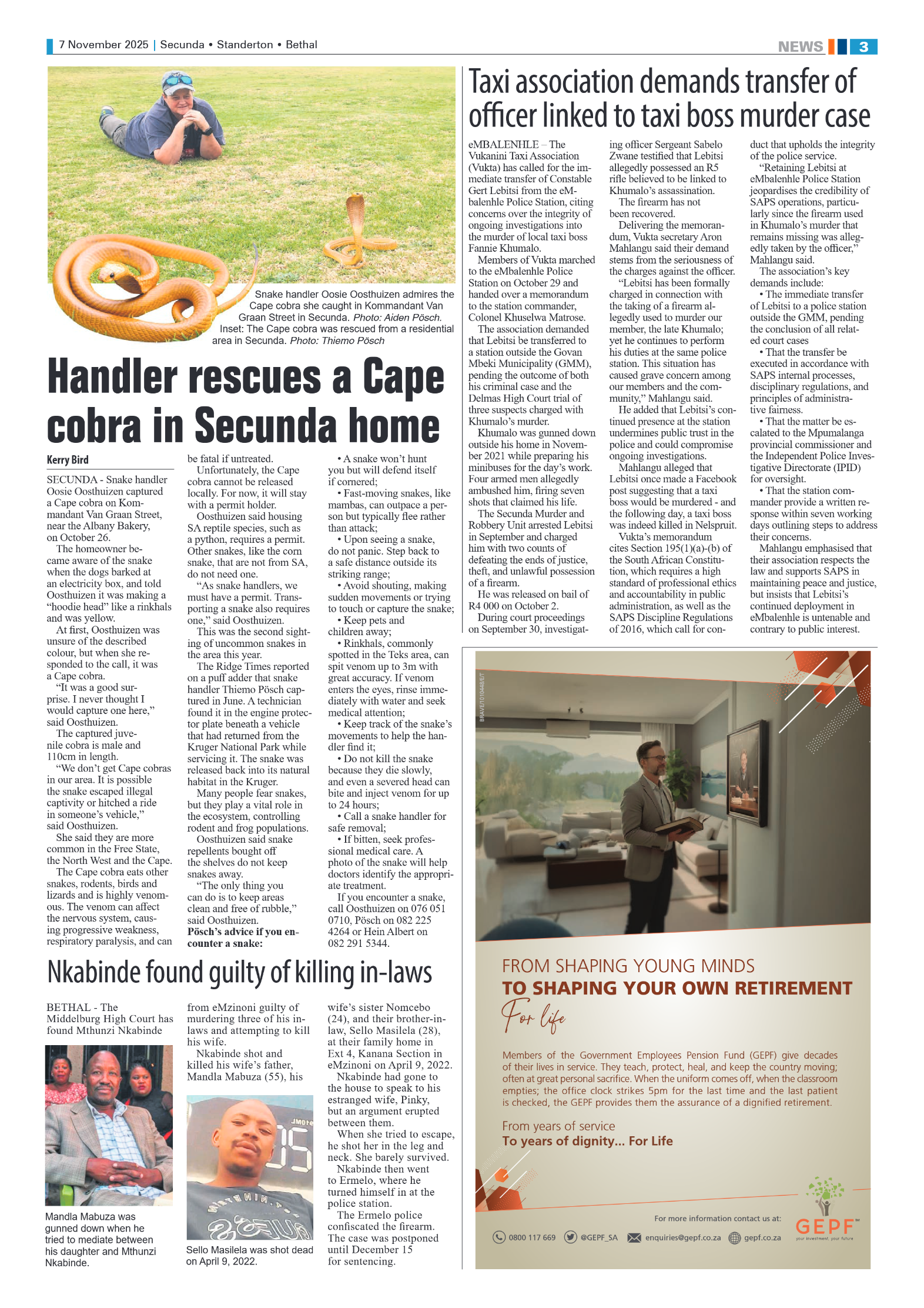 Ridge Times 7 November 2025 page 3