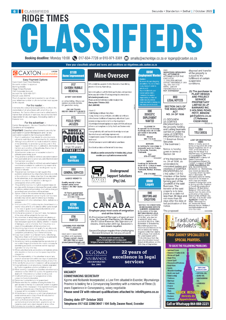 Ridge Times 7 October 2022 page 6