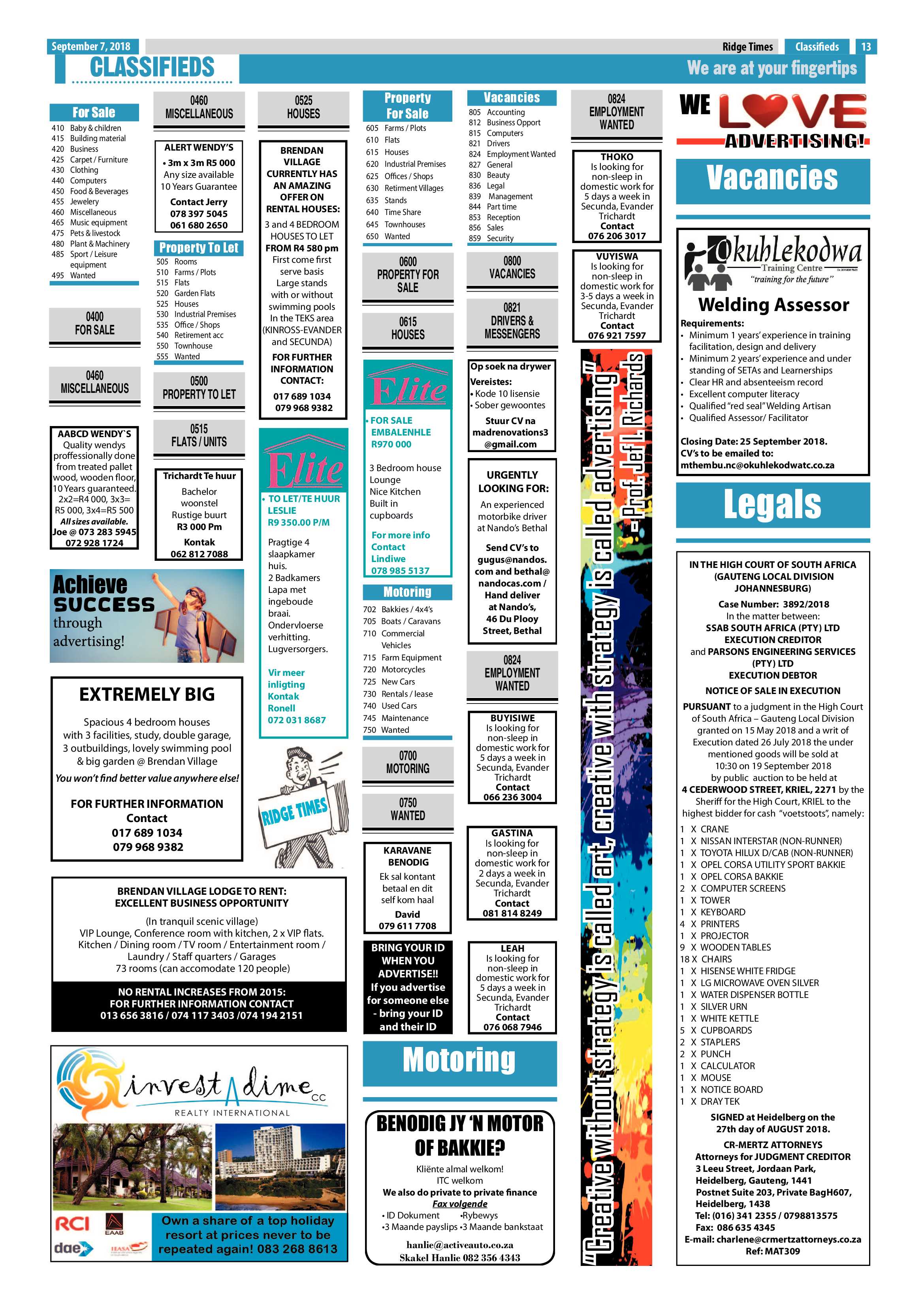 Ridge Times 7 September 2018 page 12