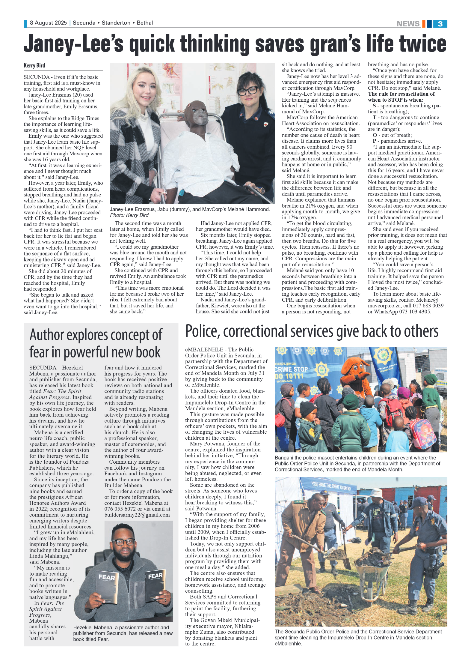 Ridge Times 8 August 2025 page 3