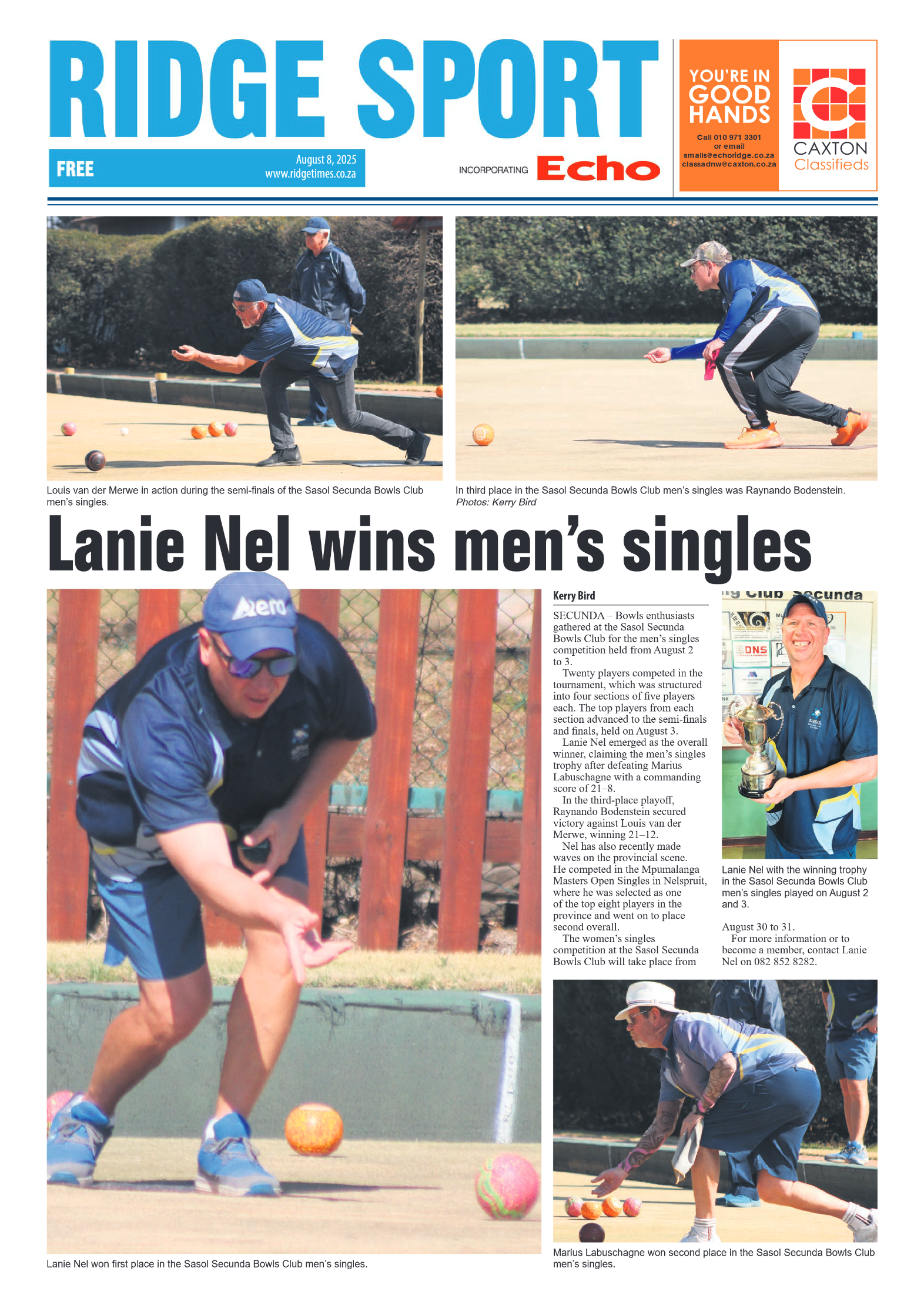 Ridge Times 8 August 2025 page 8