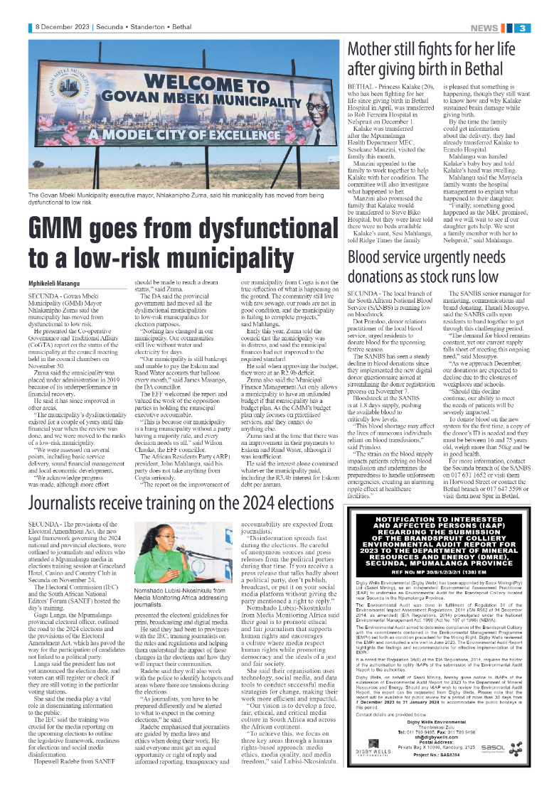 Ridge Times 8 December 2023 page 3