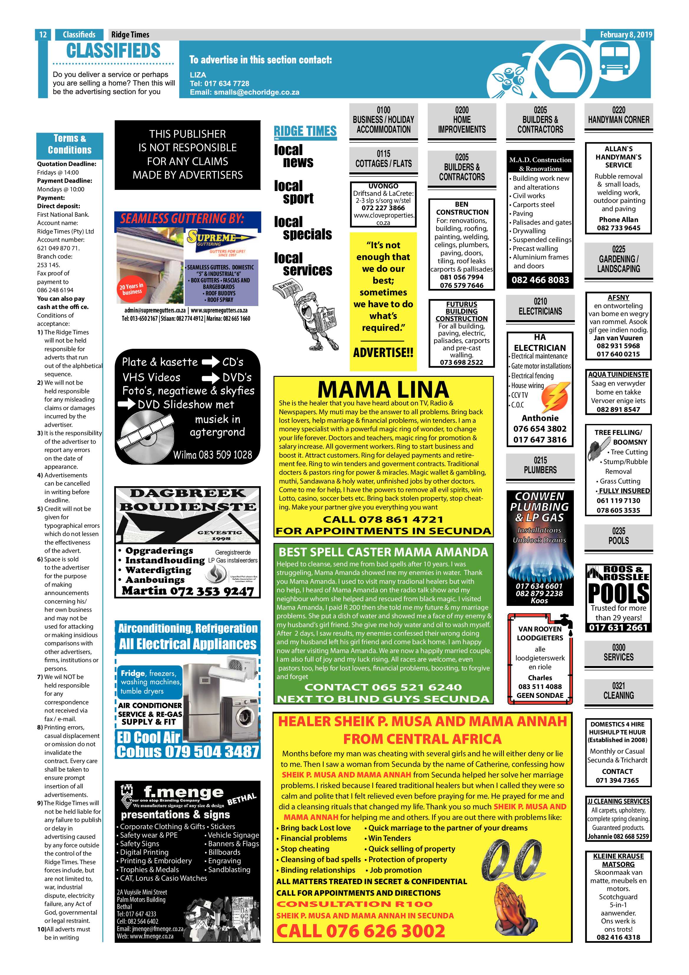 Ridge Times 8 February 2019 page 12