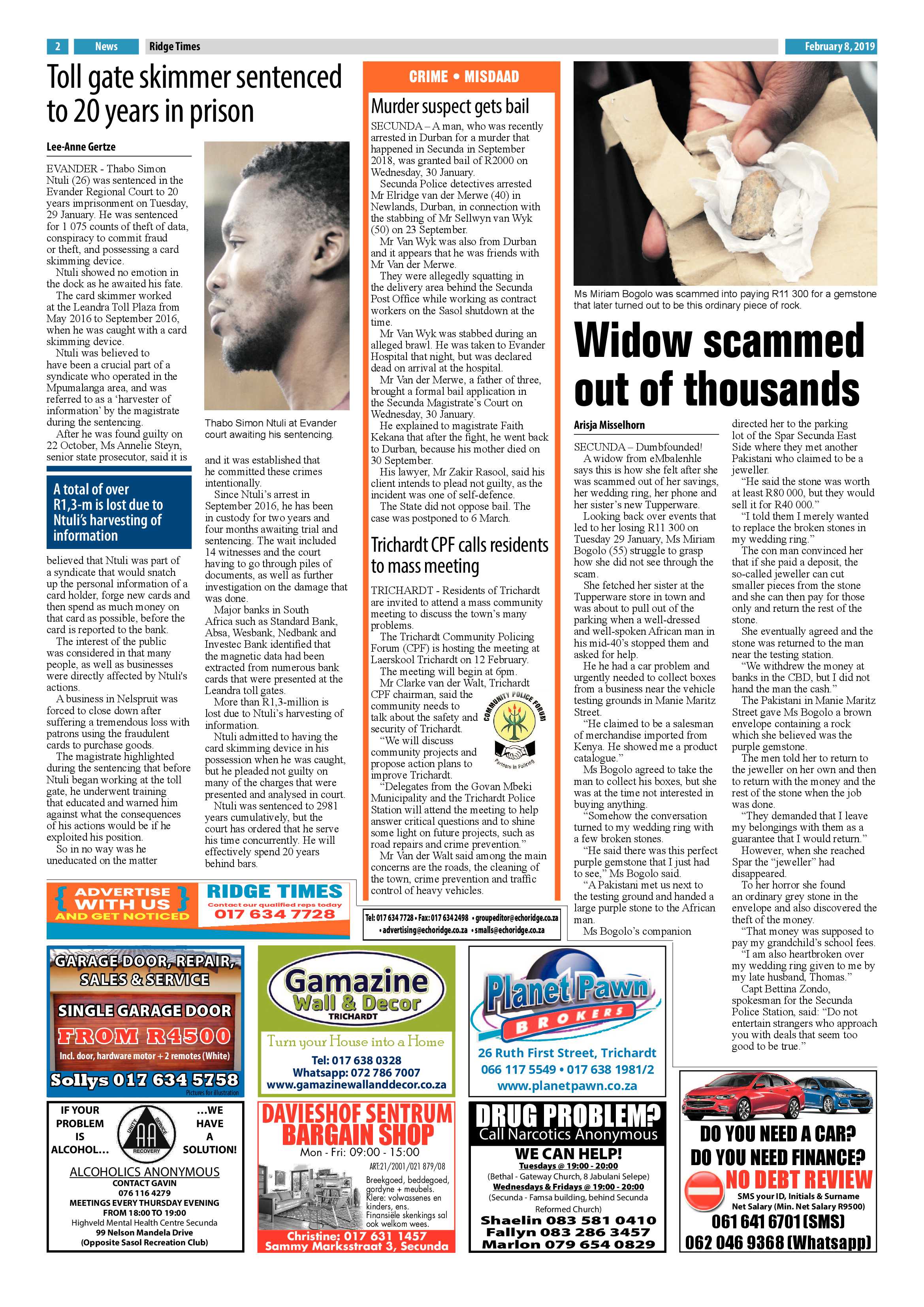 Ridge Times 8 February 2019 page 2