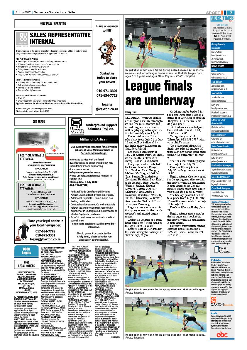 Ridge Times 8 July 2022 page 7