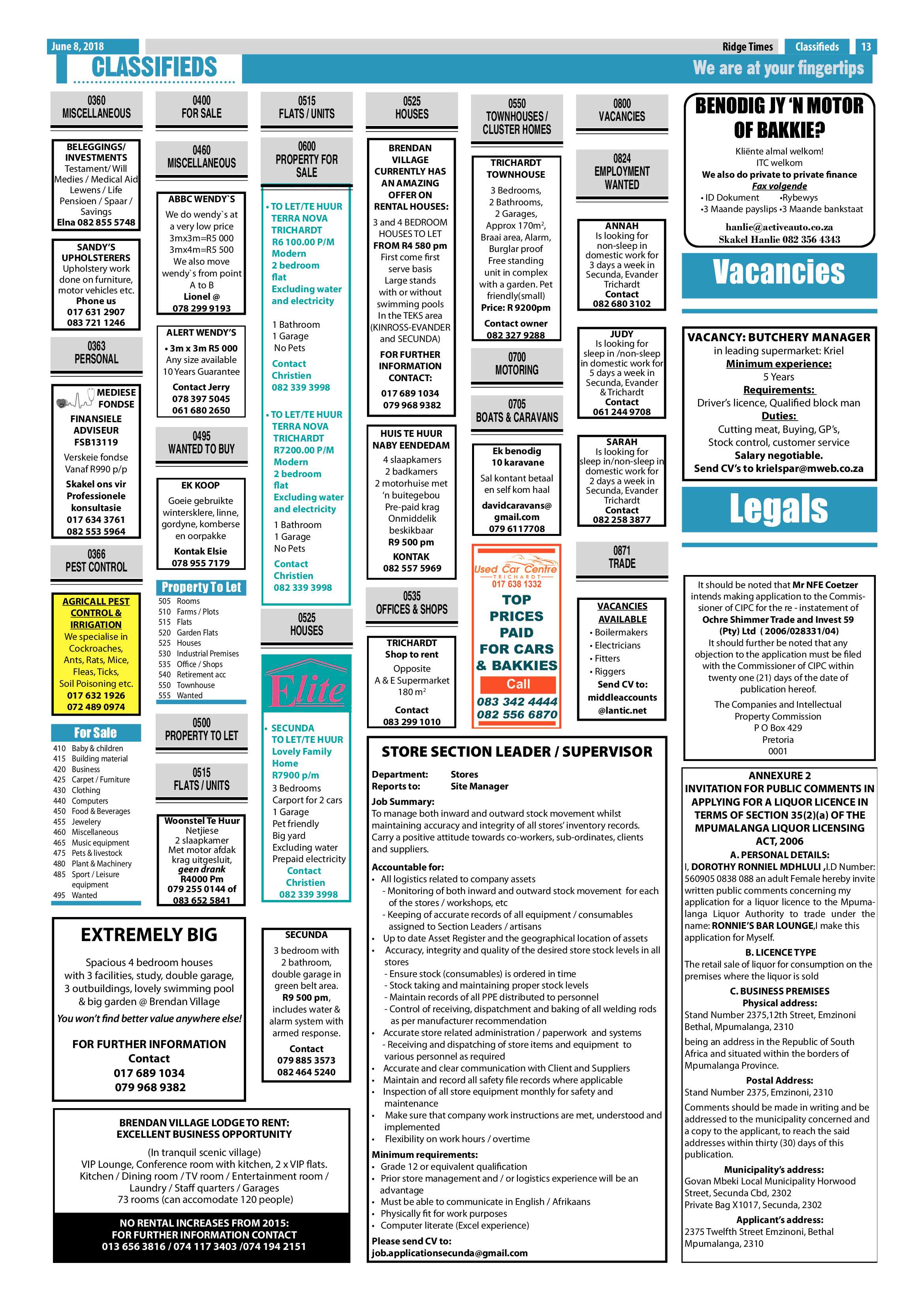 Ridge Times 8 June 2018 page 13