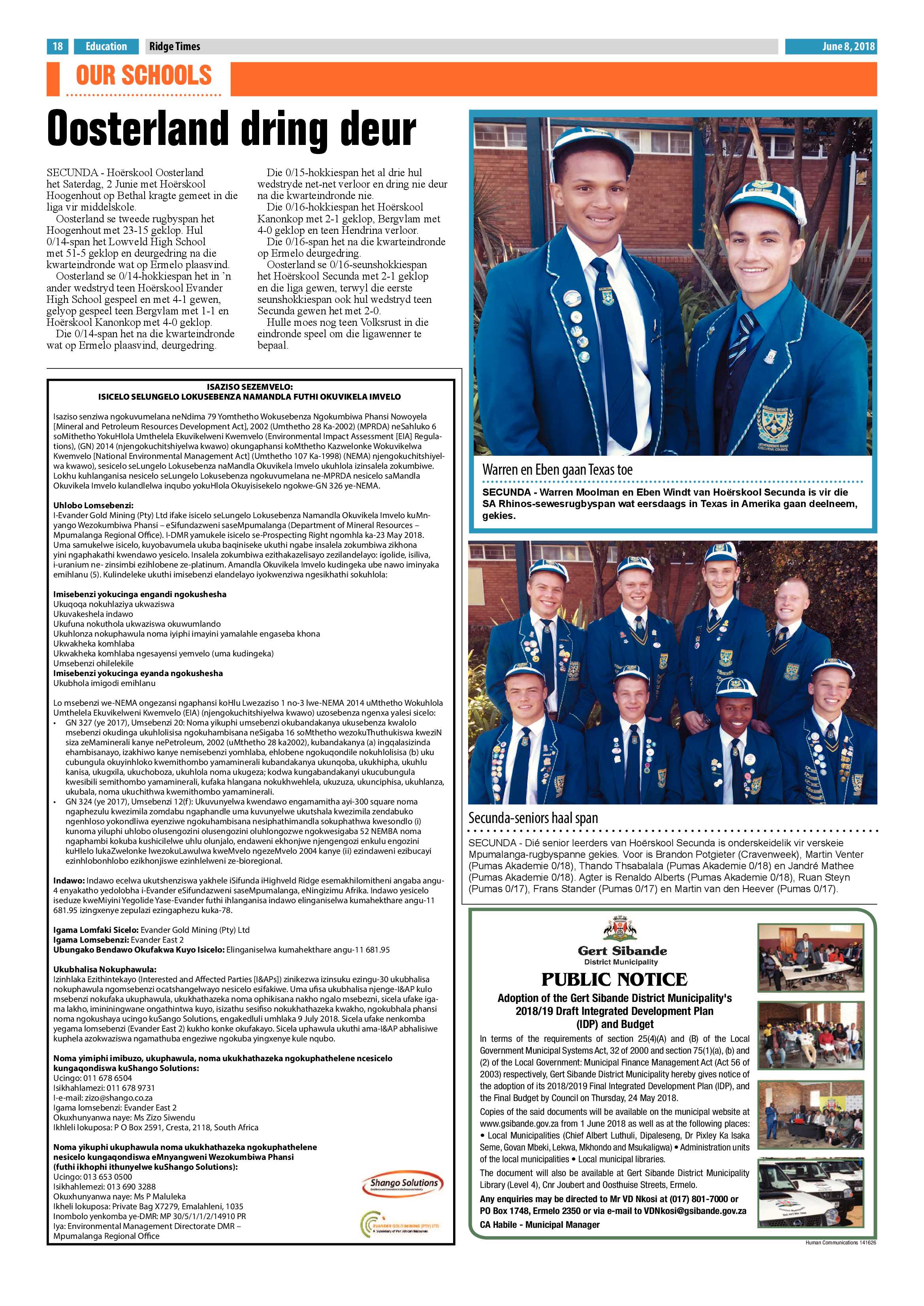 Ridge Times 8 June 2018 page 18