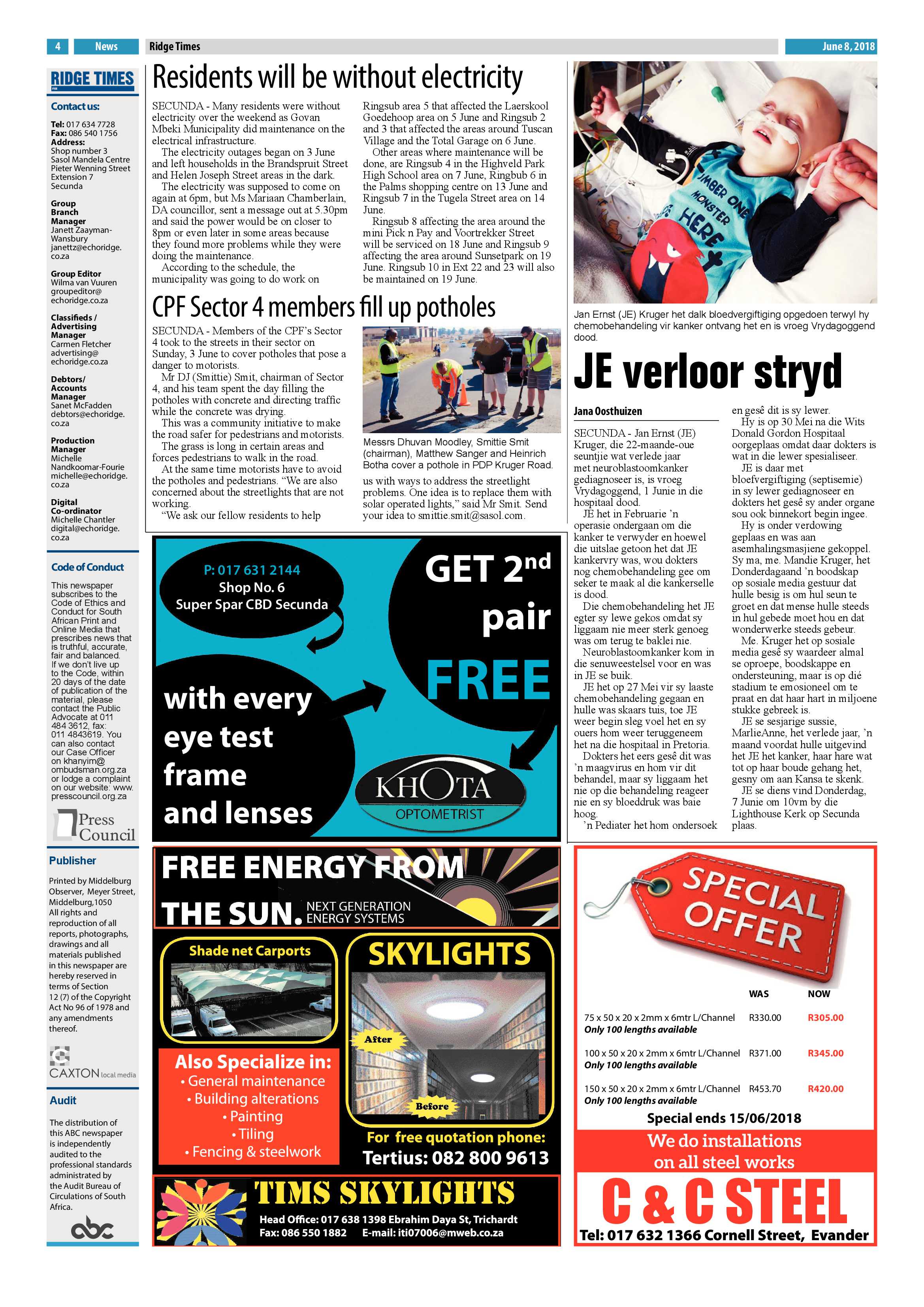 Ridge Times 8 June 2018 page 4