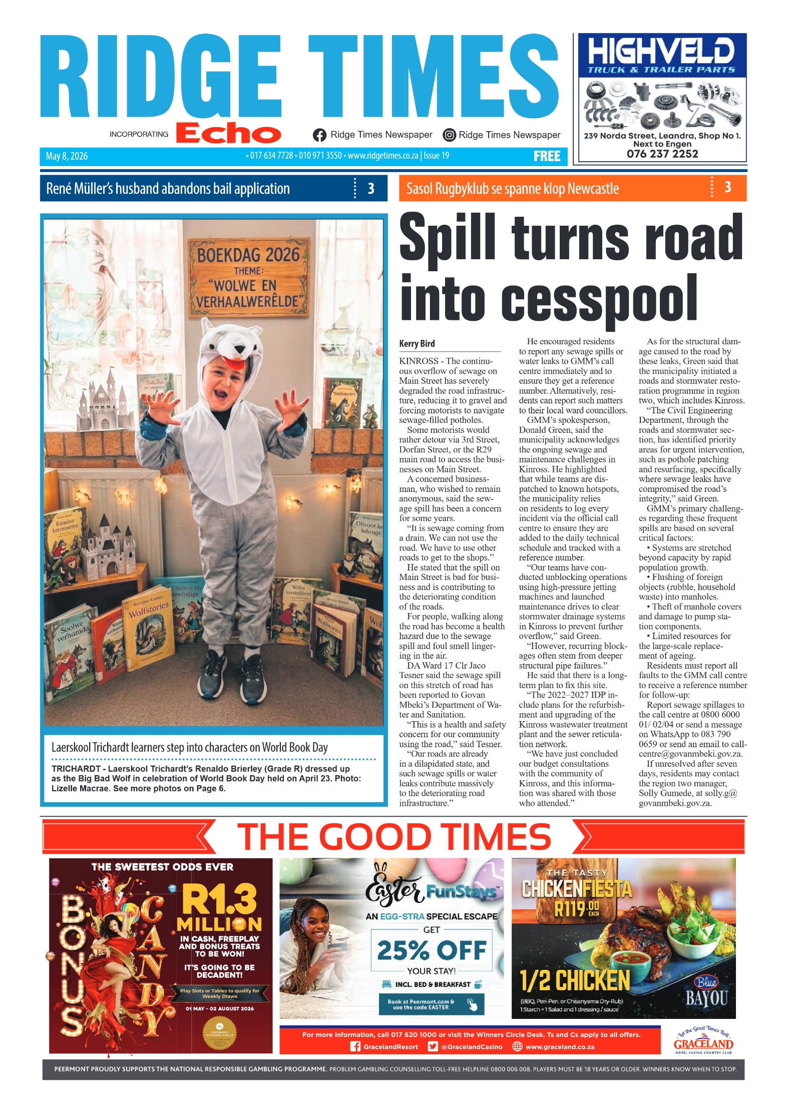 Ridge Times 8 May 2026 page 1