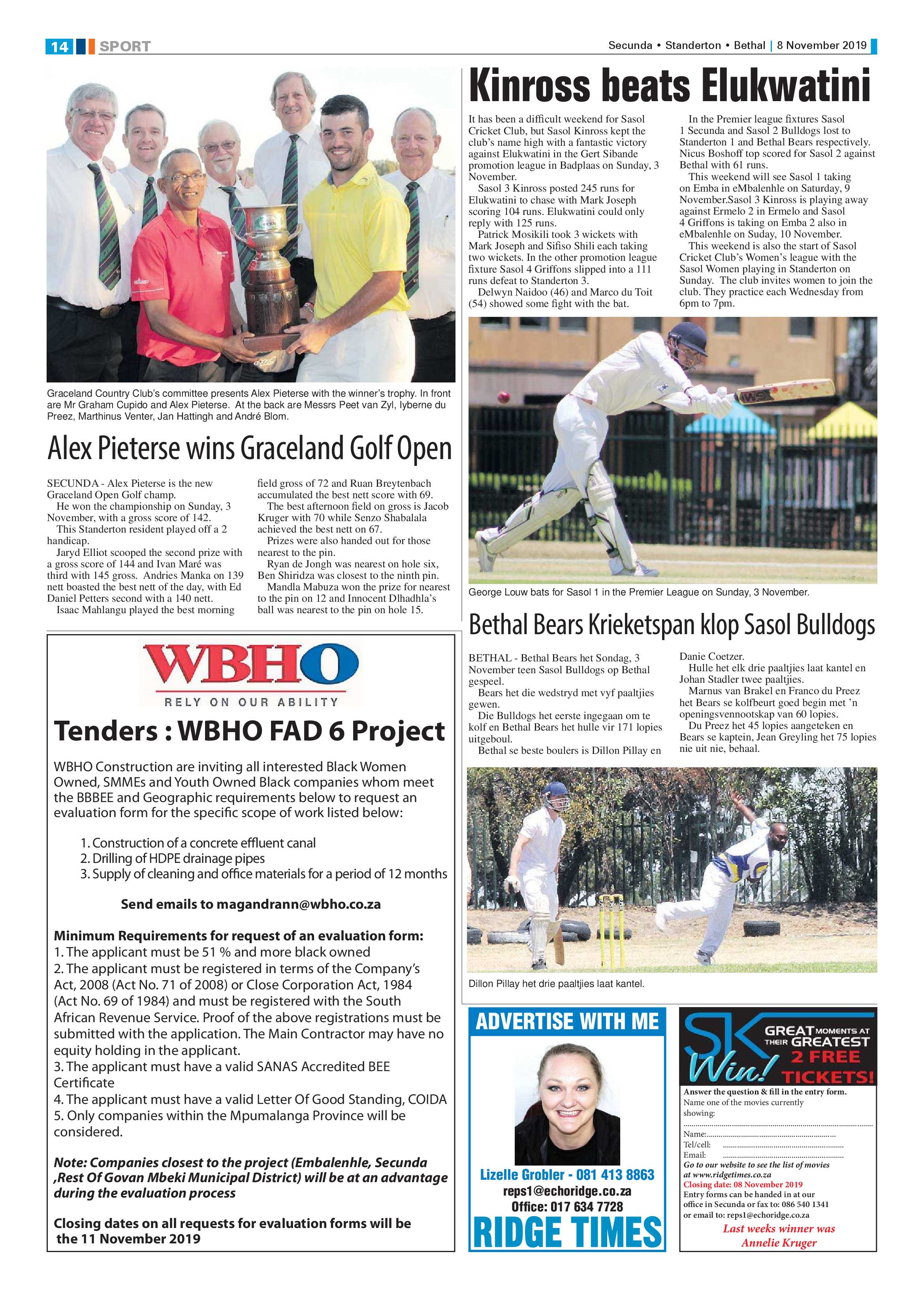 Ridge Times 8 November 2019 page 14