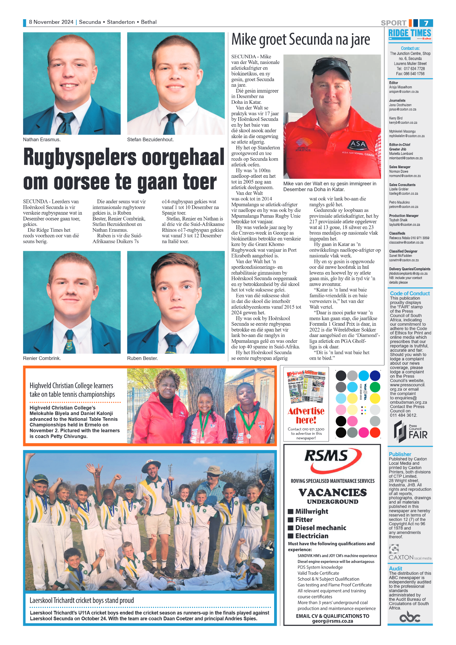Ridge Times 8 November 2024 page 7