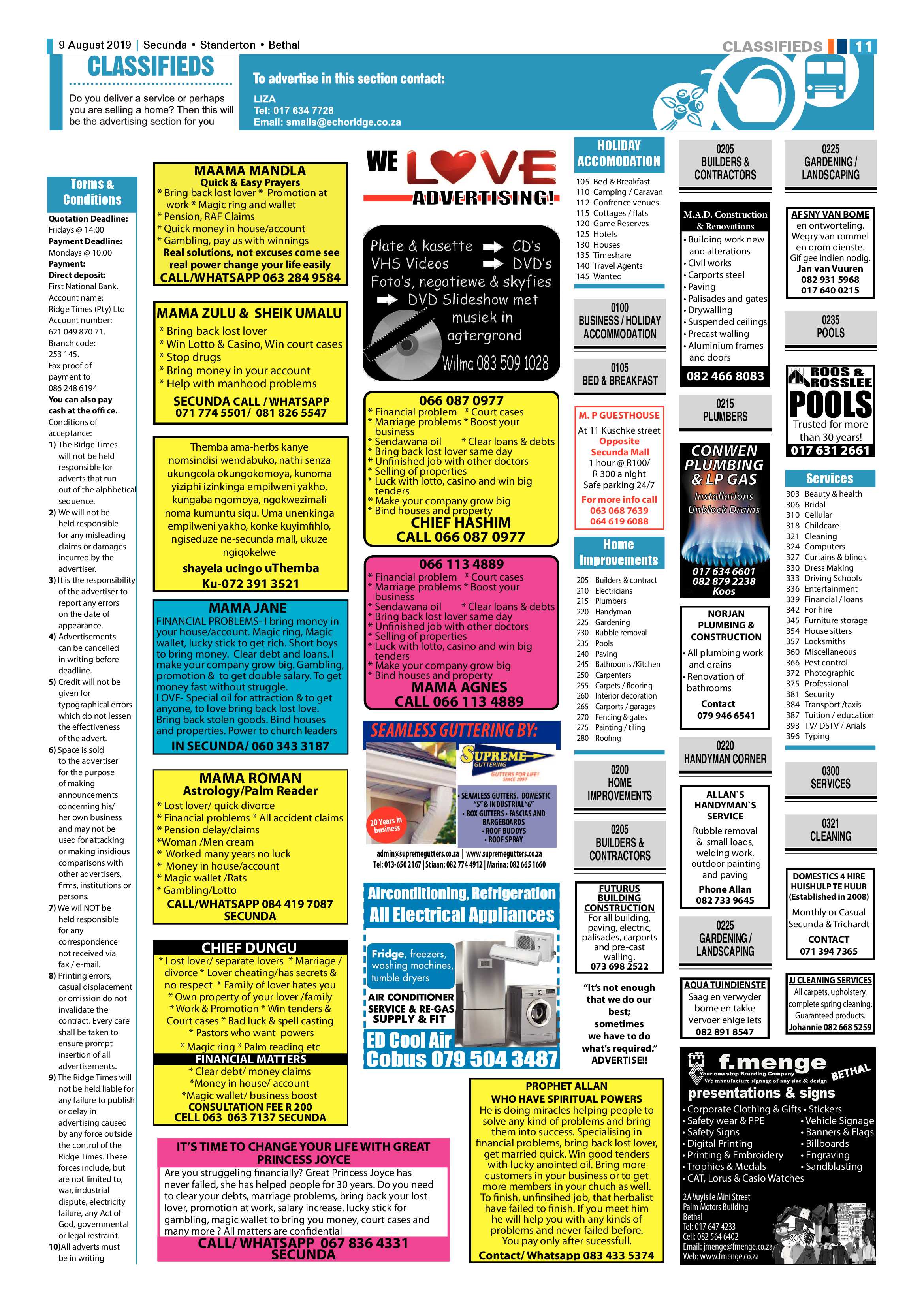 Ridge Times 9 August 2019 page 11