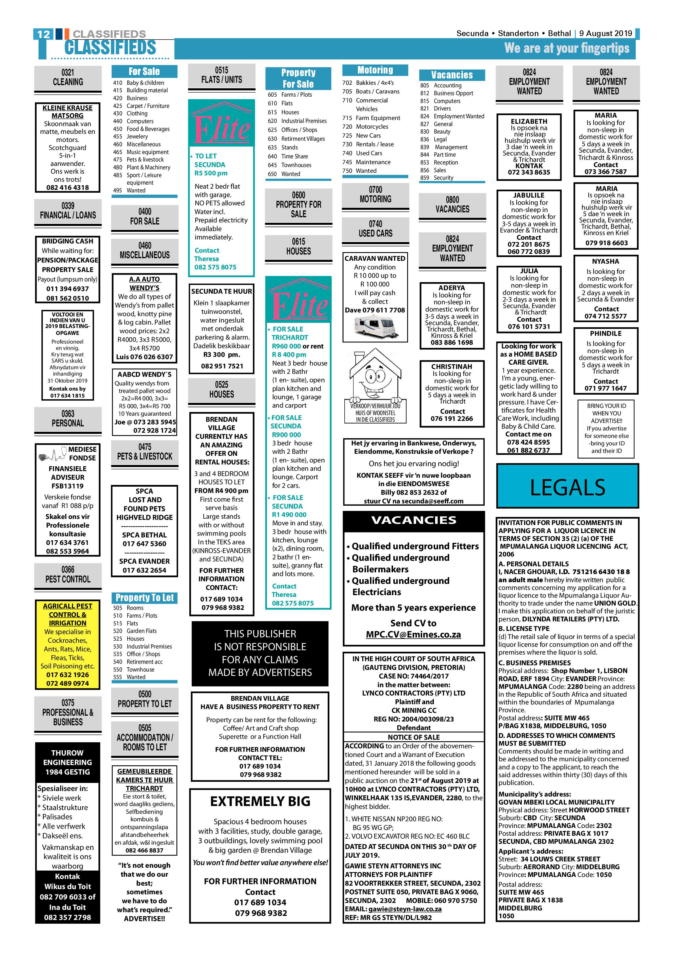Ridge Times 9 August 2019 page 12