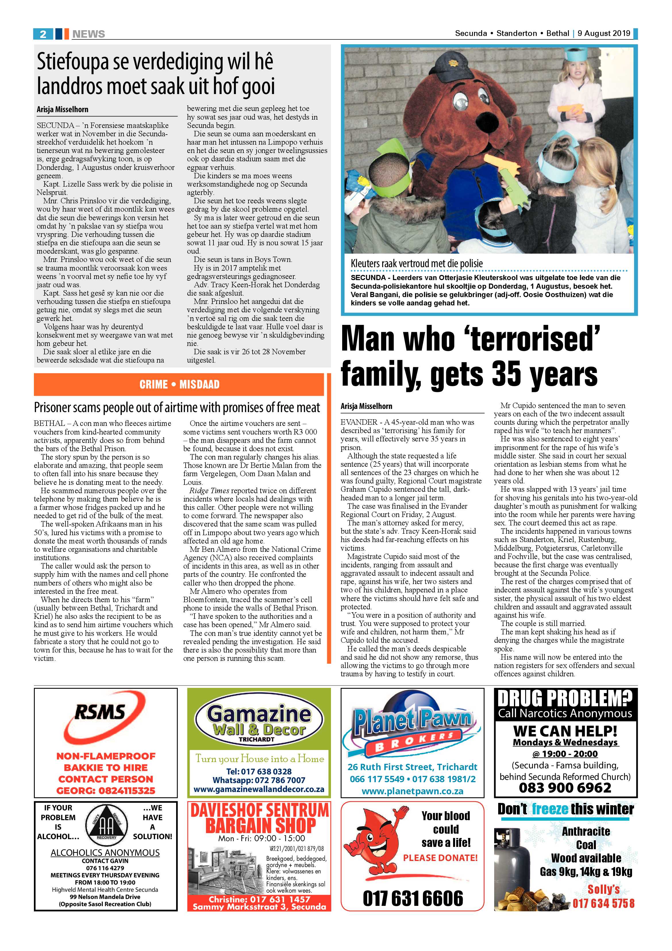 Ridge Times 9 August 2019 page 2