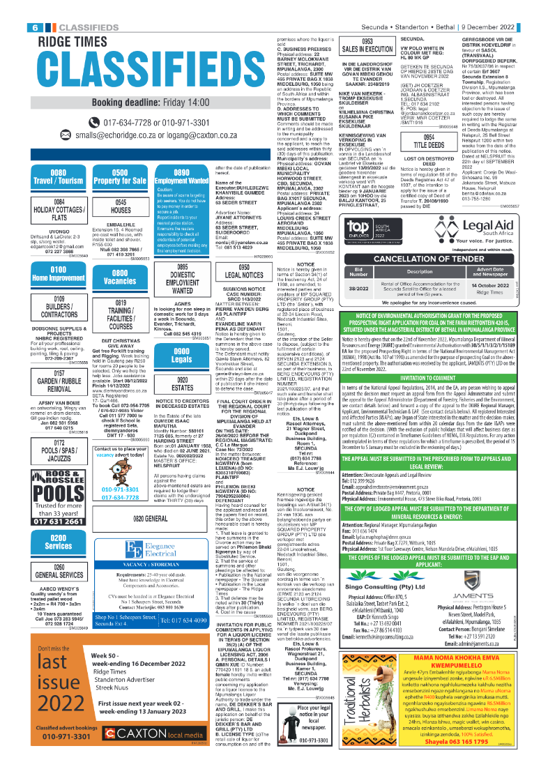 Ridge Times 9 Dec 2022 page 6